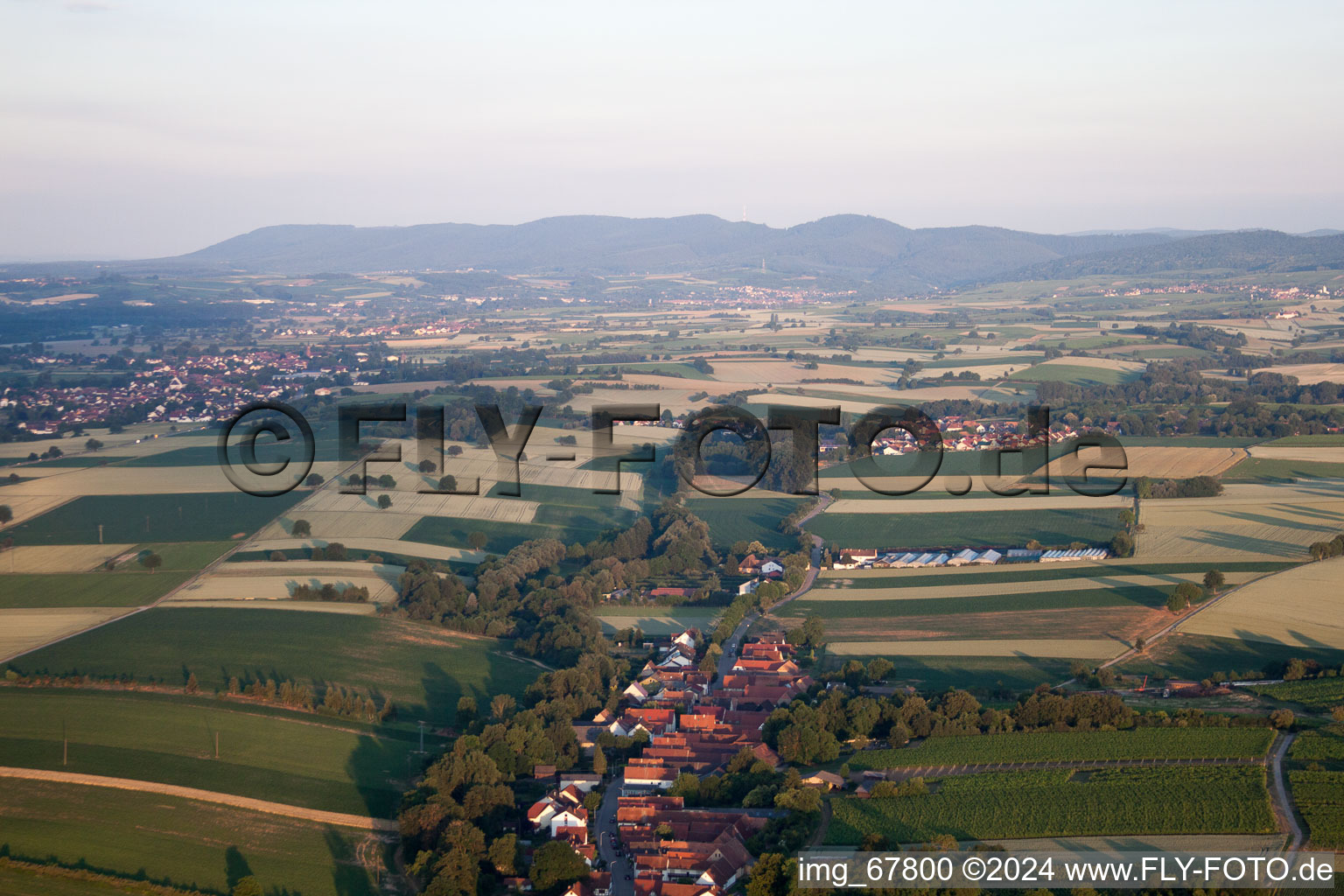 Drone recording of Vollmersweiler in the state Rhineland-Palatinate, Germany