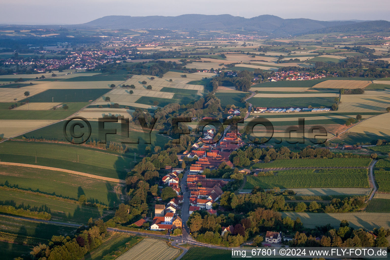 Drone image of Vollmersweiler in the state Rhineland-Palatinate, Germany