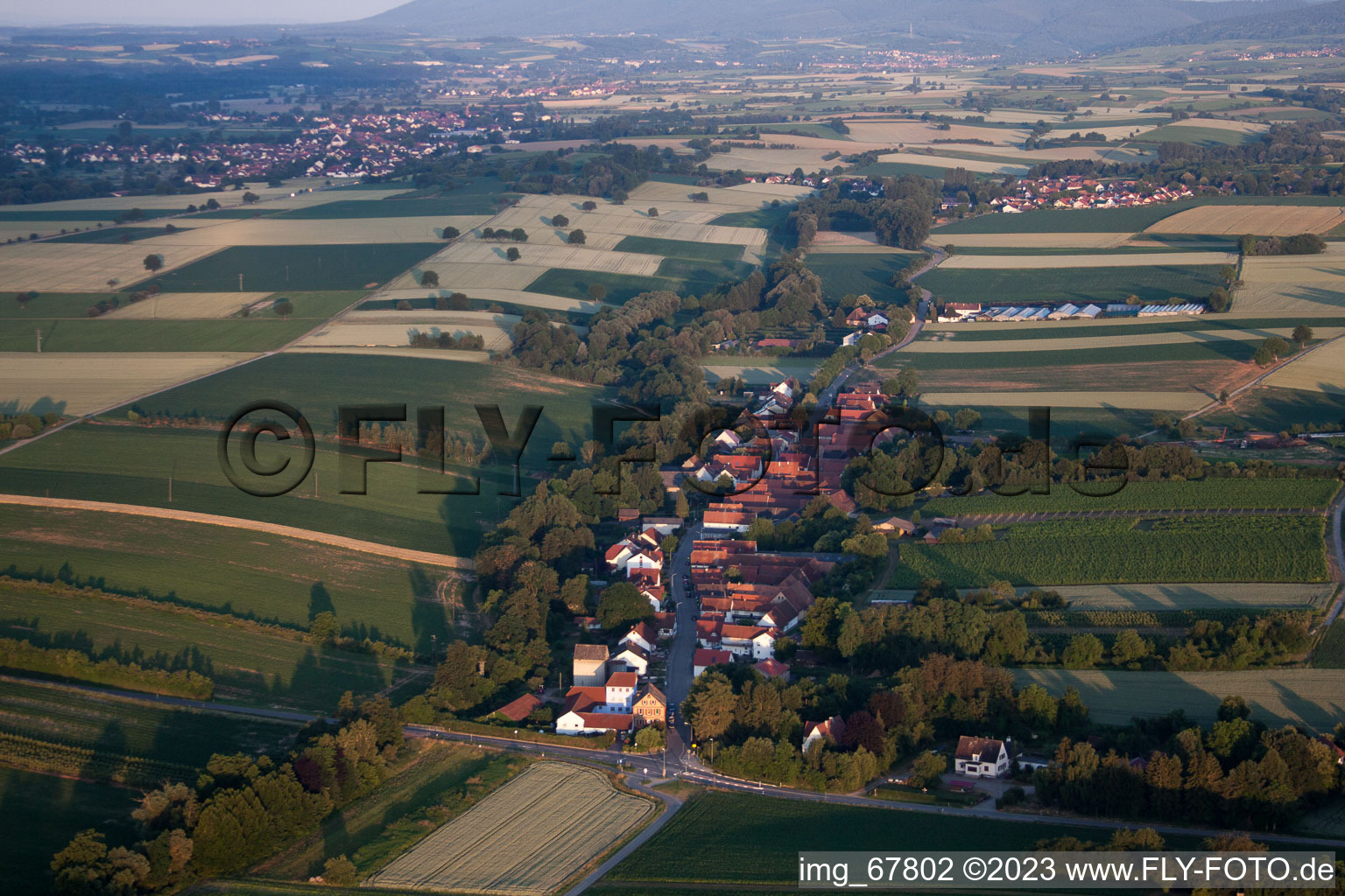 Vollmersweiler in the state Rhineland-Palatinate, Germany from the drone perspective