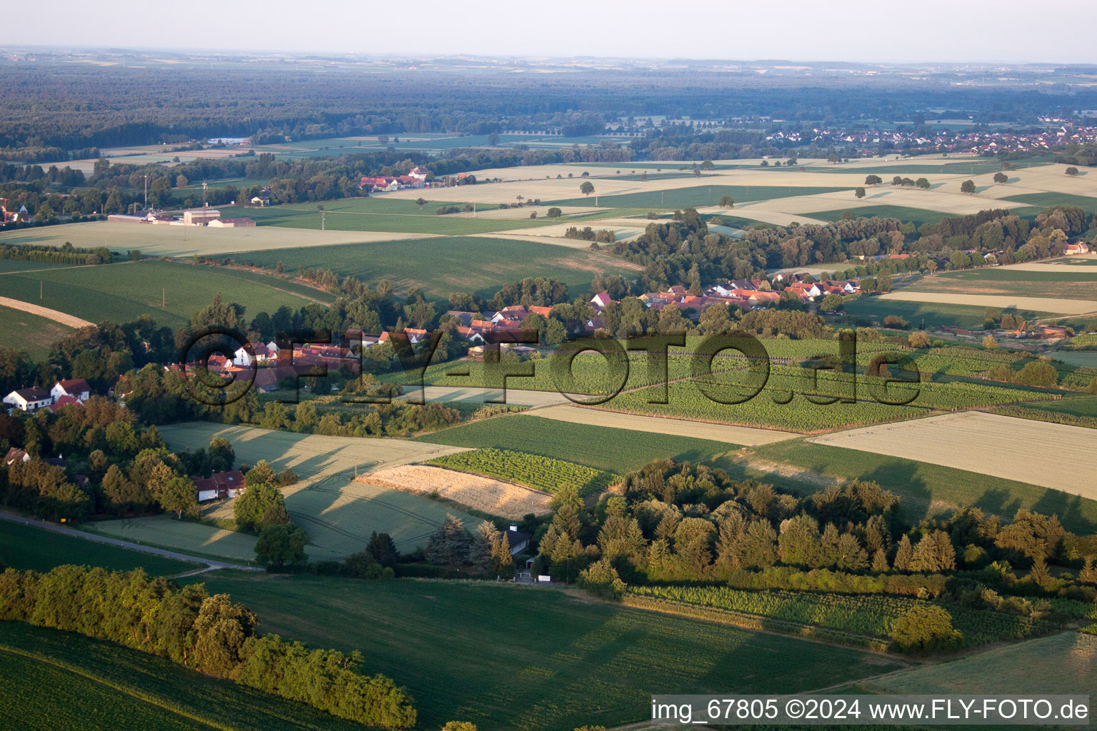 Vollmersweiler in the state Rhineland-Palatinate, Germany from a drone