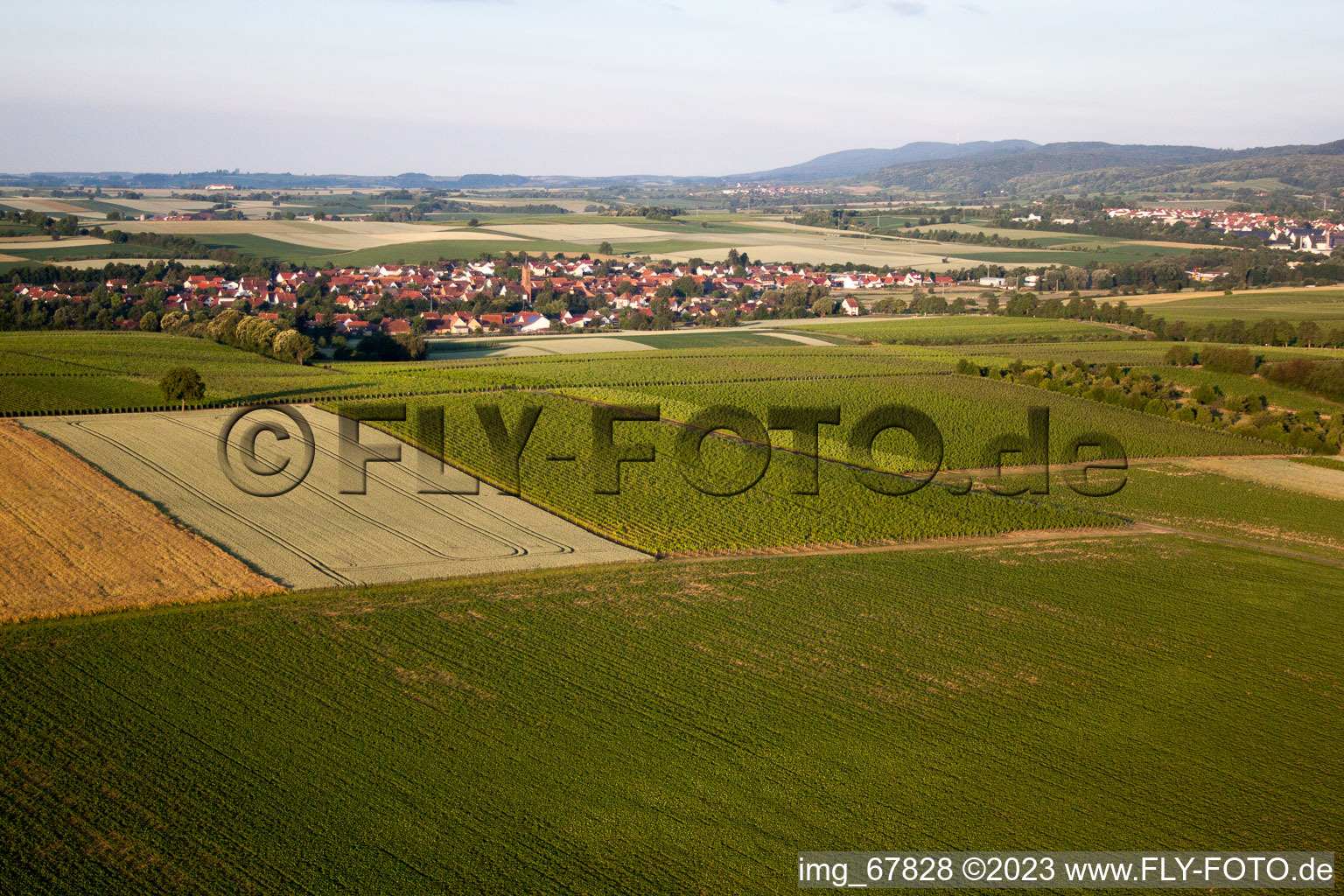 Drone image of Niederhorbach in the state Rhineland-Palatinate, Germany
