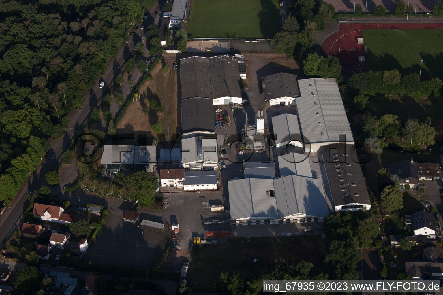 District Herxheim in Herxheim bei Landau in the state Rhineland-Palatinate, Germany seen from a drone