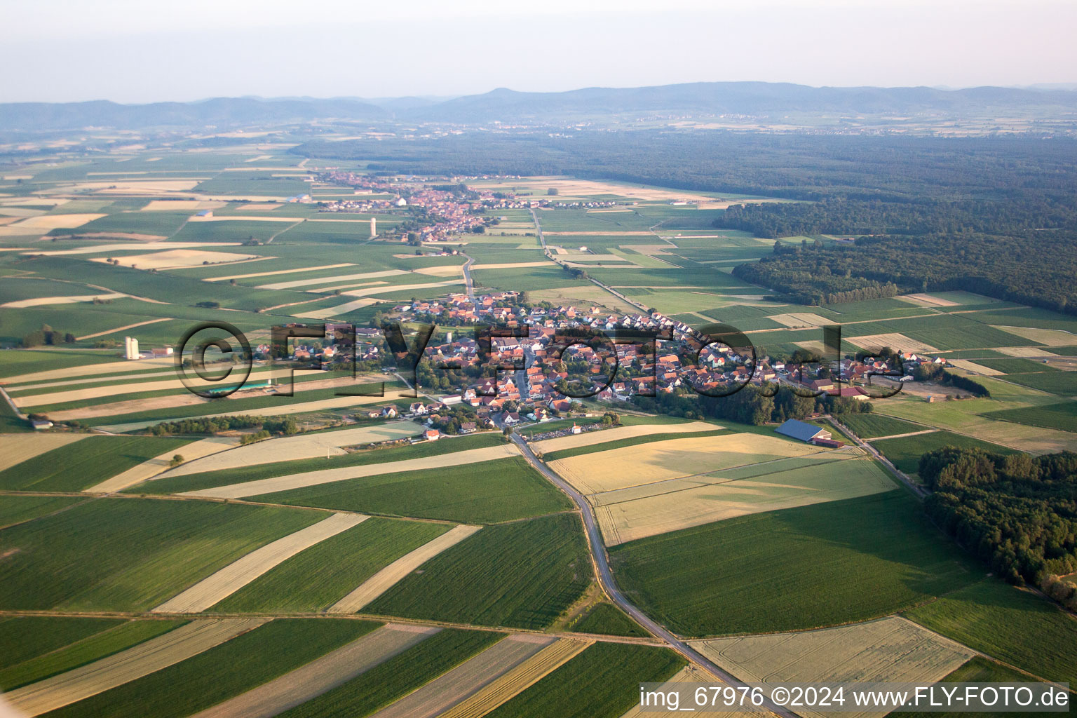 Aerial photograpy of Salmbach in the state Bas-Rhin, France