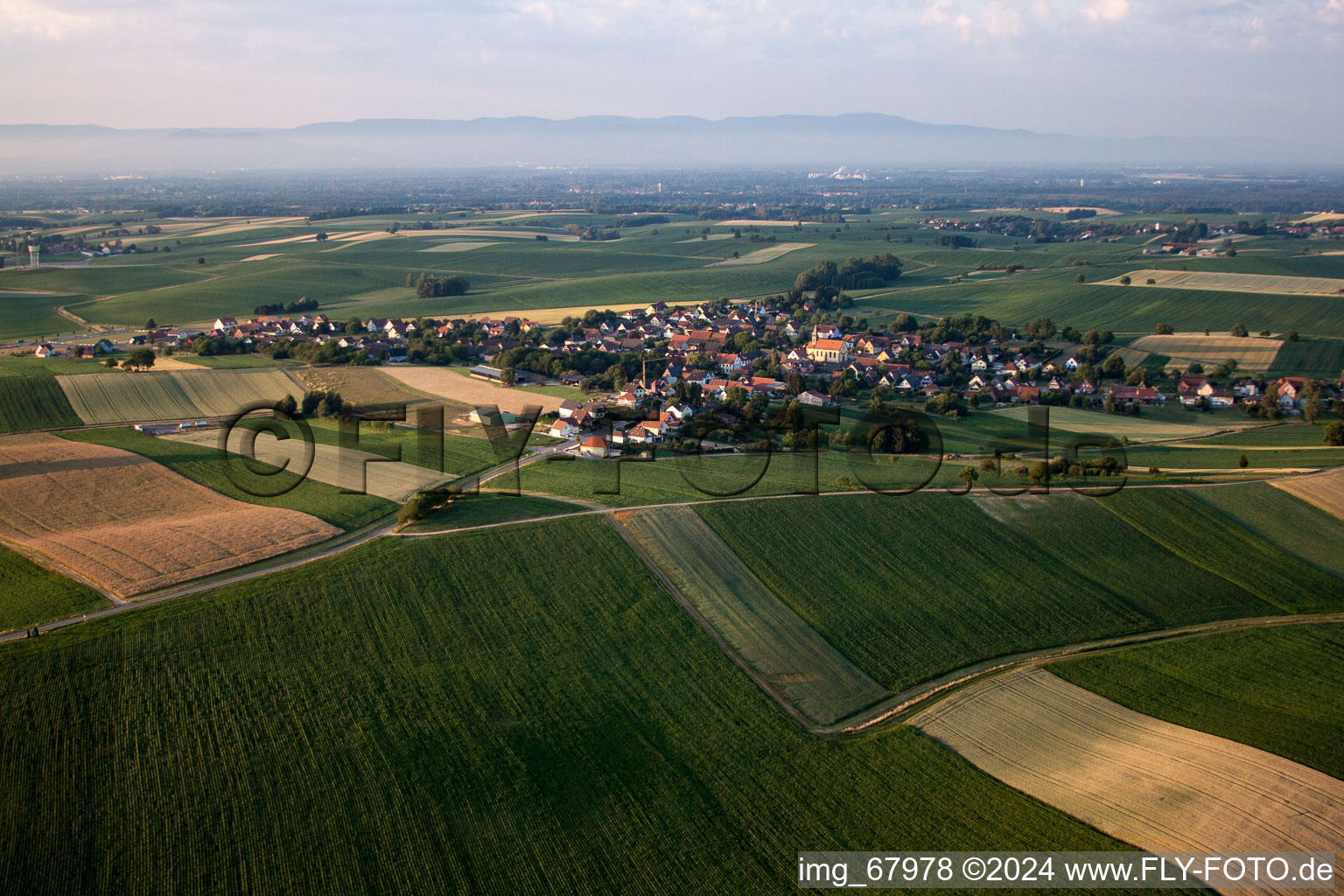 Drone image of Siegen in the state Bas-Rhin, France