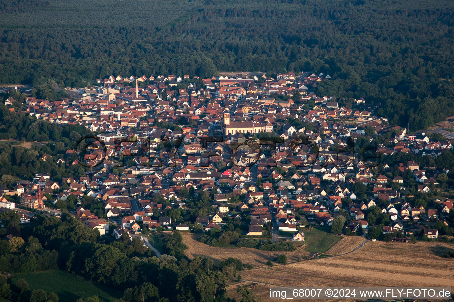 Drone image of Soufflenheim in the state Bas-Rhin, France