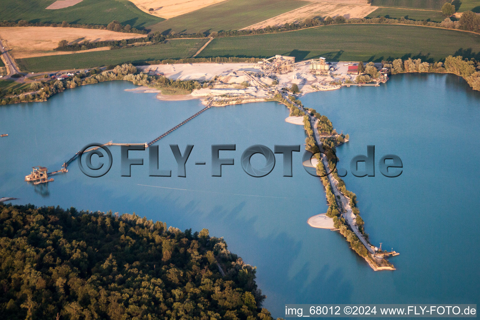 Quarry lake in Soufflenheim in the state Bas-Rhin, France