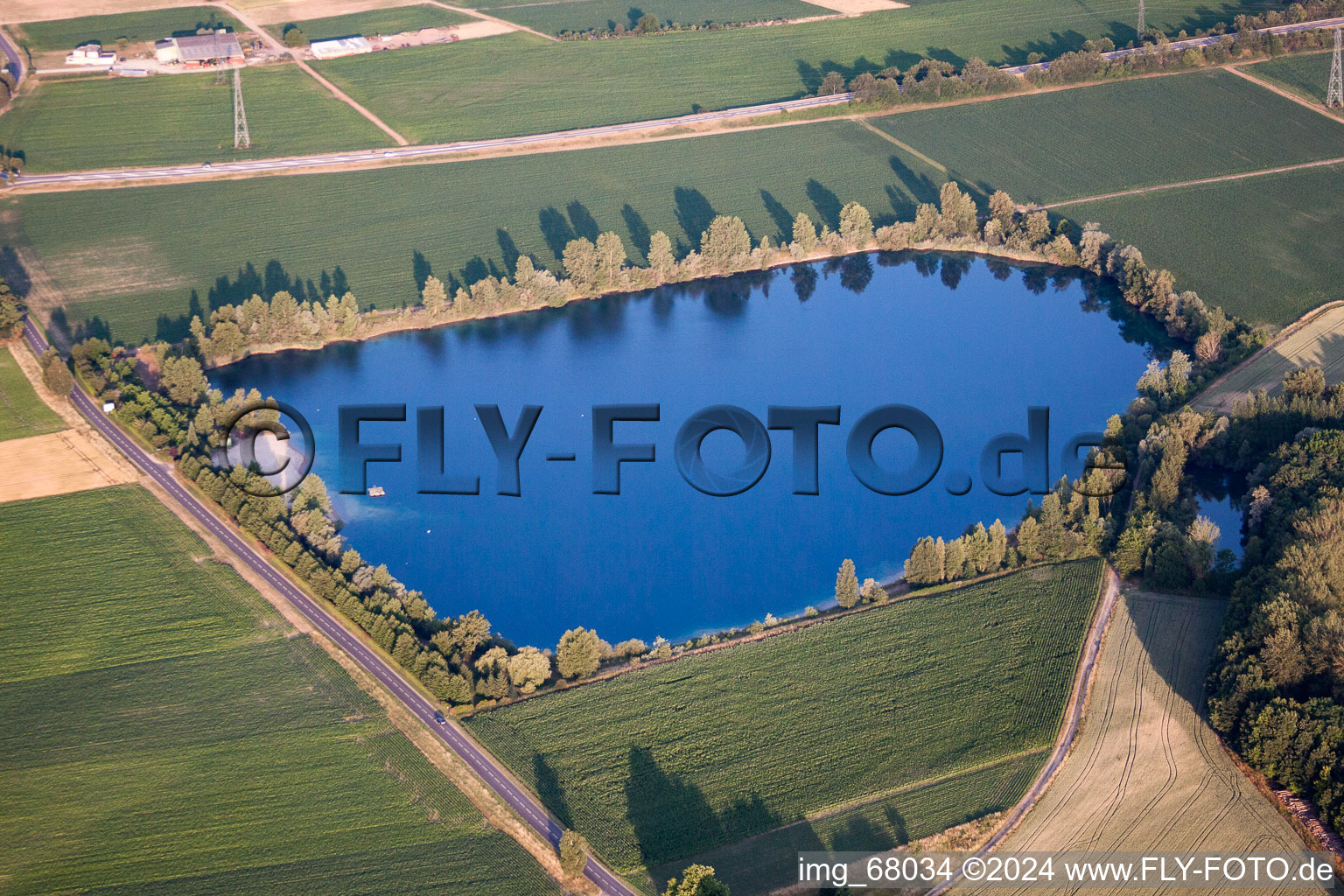 Offendorf in the state Bas-Rhin, France from a drone