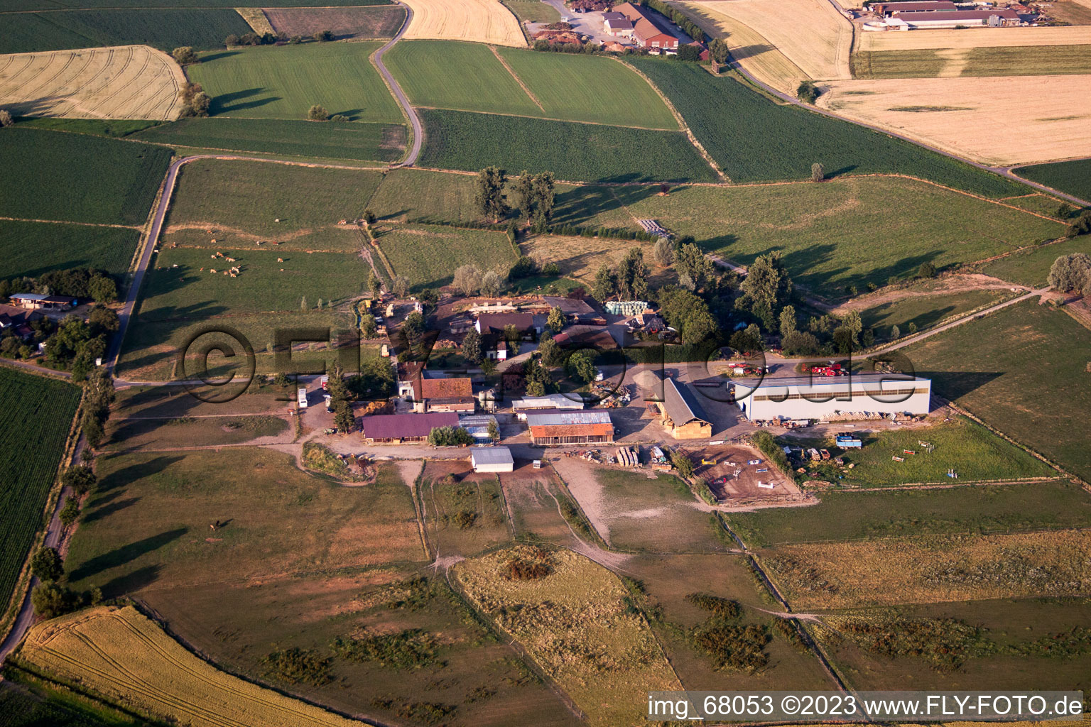 Legelshurst in the state Baden-Wuerttemberg, Germany seen from above