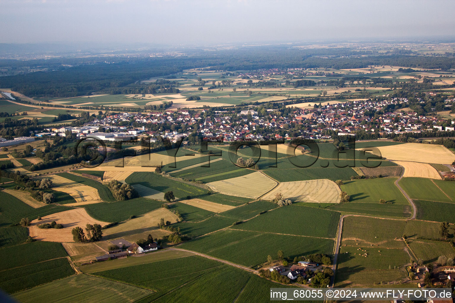 From the north in Willstätt in the state Baden-Wuerttemberg, Germany