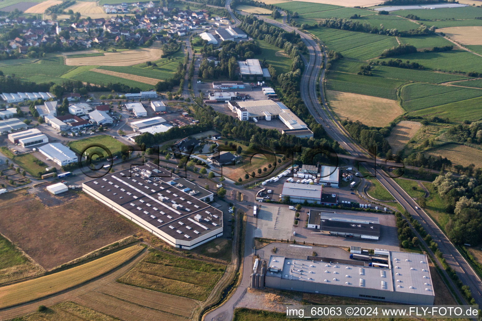 Willstätt in the state Baden-Wuerttemberg, Germany viewn from the air