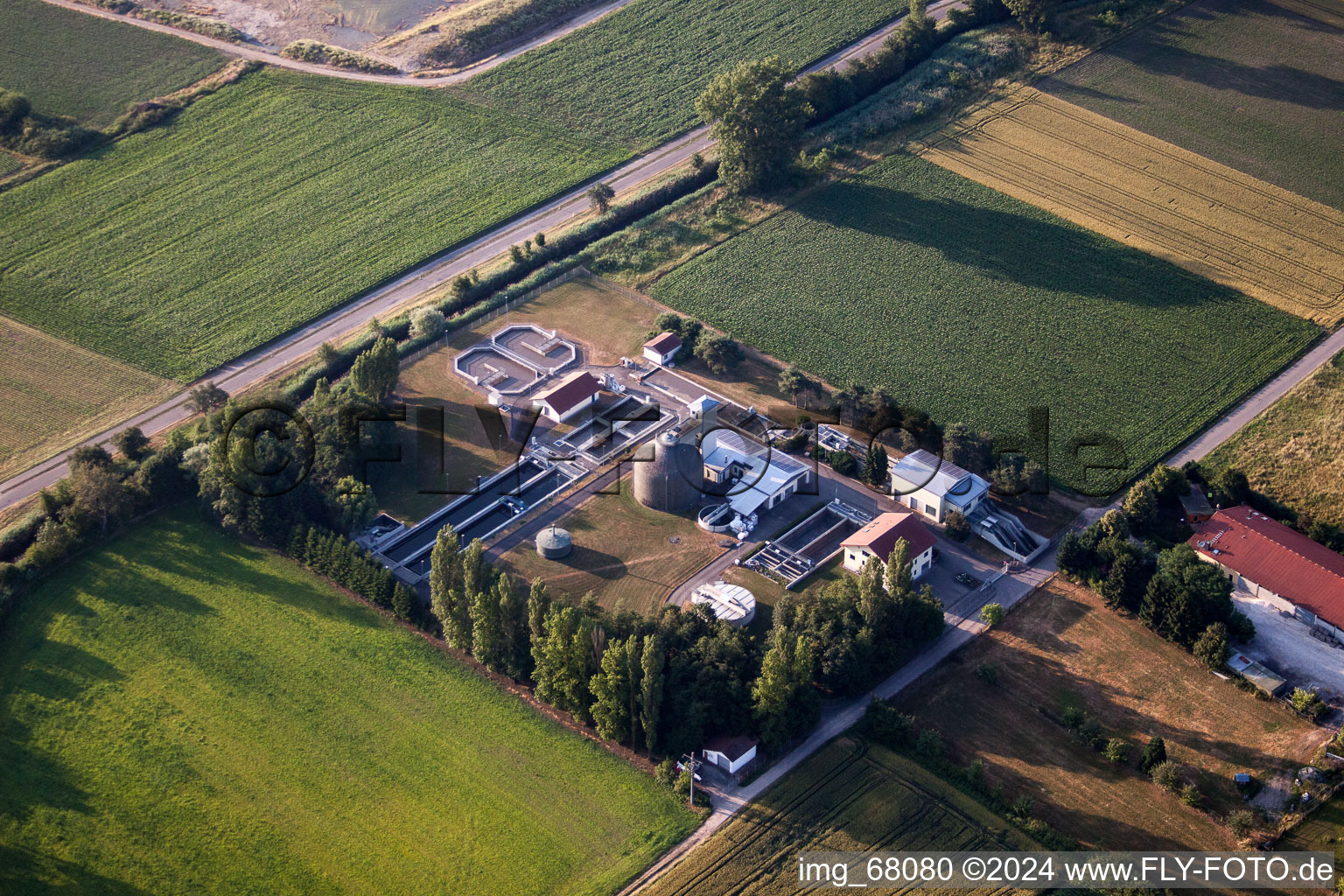 Sewage treatment plant in Schutterwald in the state Baden-Wuerttemberg, Germany