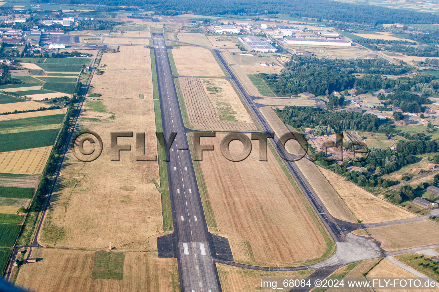 Aerial view of Lahr in the state Baden-Wuerttemberg, Germany