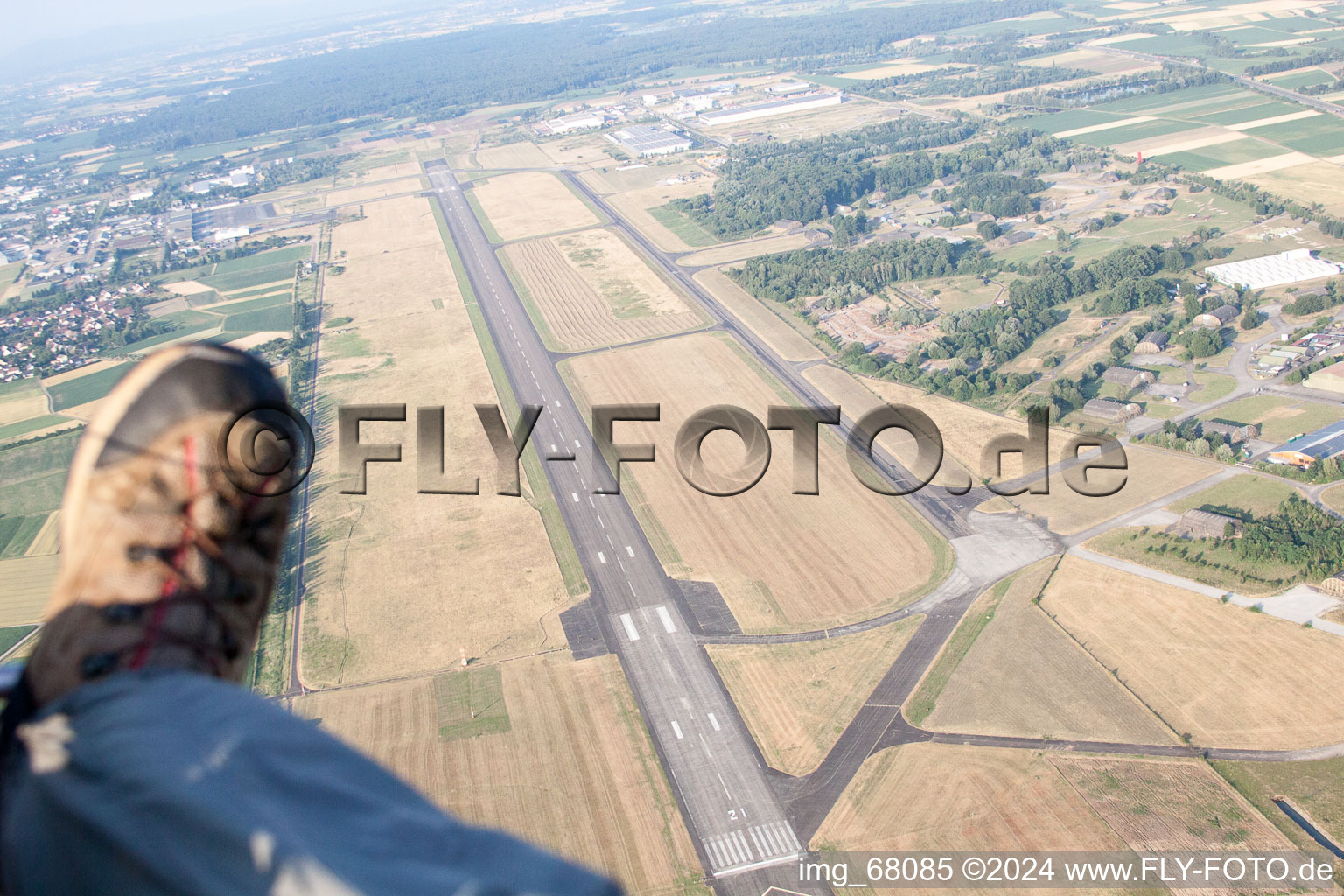 Aerial view of Lahr in the state Baden-Wuerttemberg, Germany