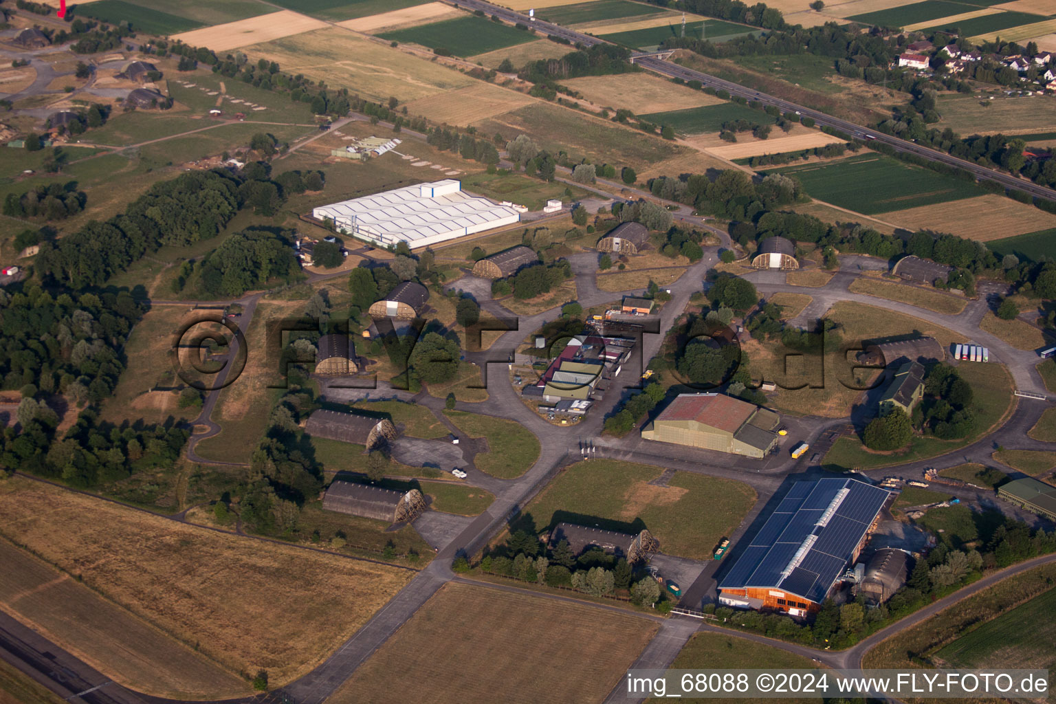 Vacant bunker complex and ammunition depots on the former military training ground ex Militaerflugplatz Lahr jetzt Holz100 Schwarzwald GmbH in Lahr/Schwarzwald in the state Baden-Wurttemberg, Germany