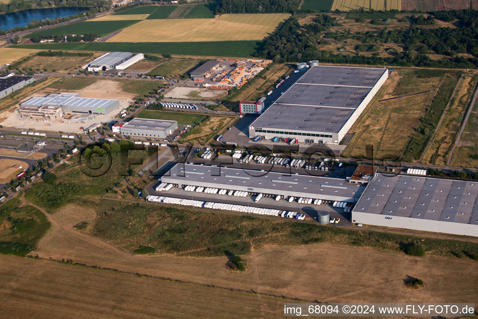 Industrial estate and company settlement on Flugplatz KOHLER Maschinenbau GmbH in Lahr/Schwarzwald in the state Baden-Wurttemberg, Germany