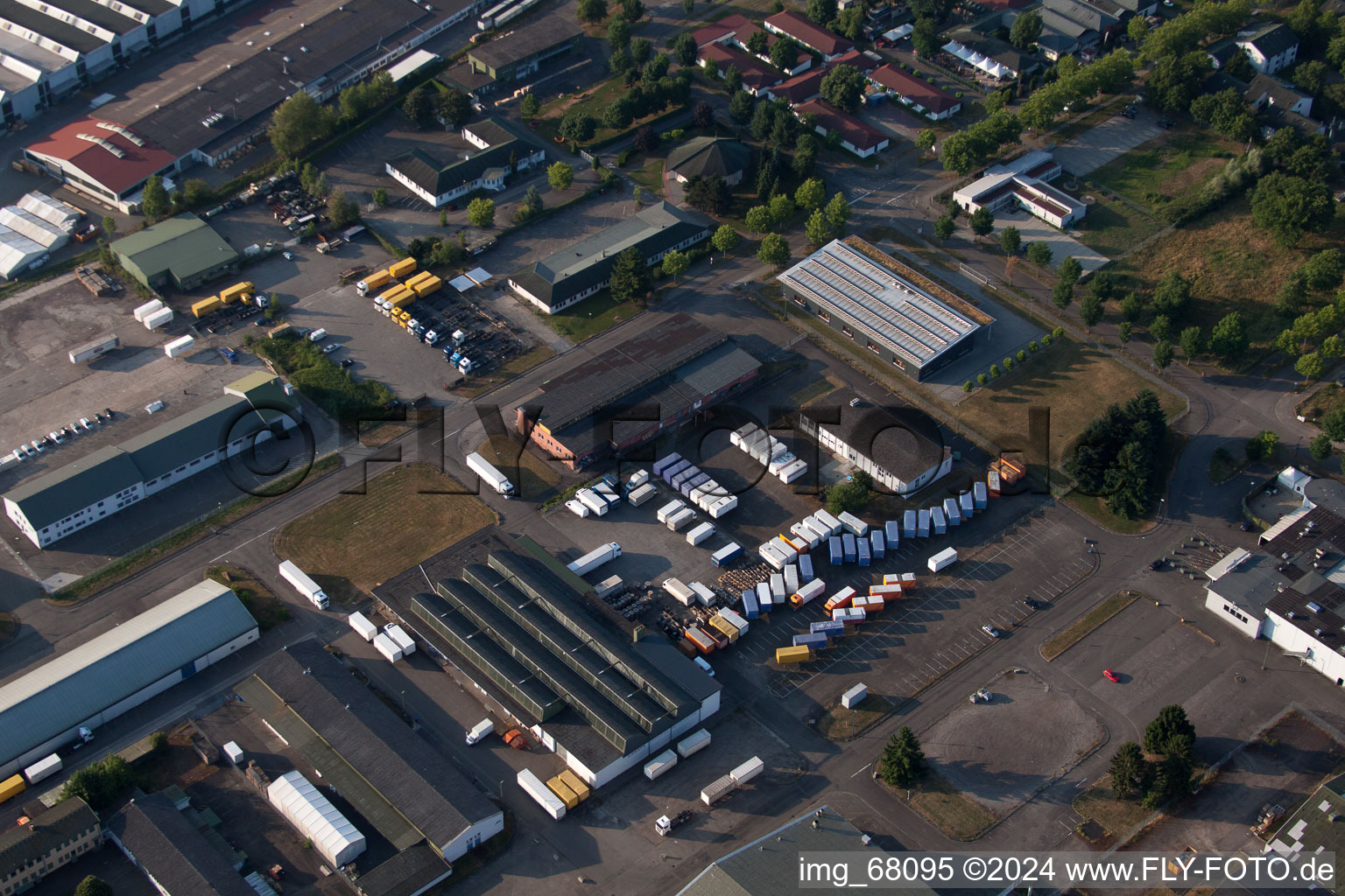 Warehouse complex-building in the industrial area Zehnder Group Deutschland GmbH in Lahr/Schwarzwald in the state Baden-Wurttemberg, Germany