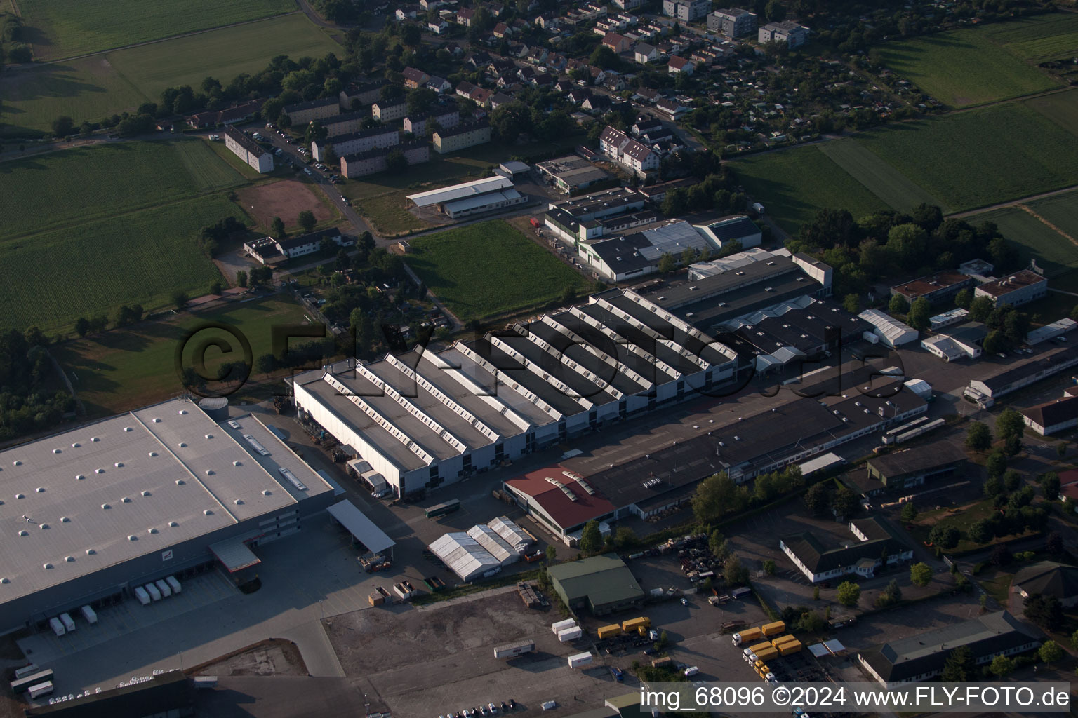 Oblique view of Lahr in the state Baden-Wuerttemberg, Germany