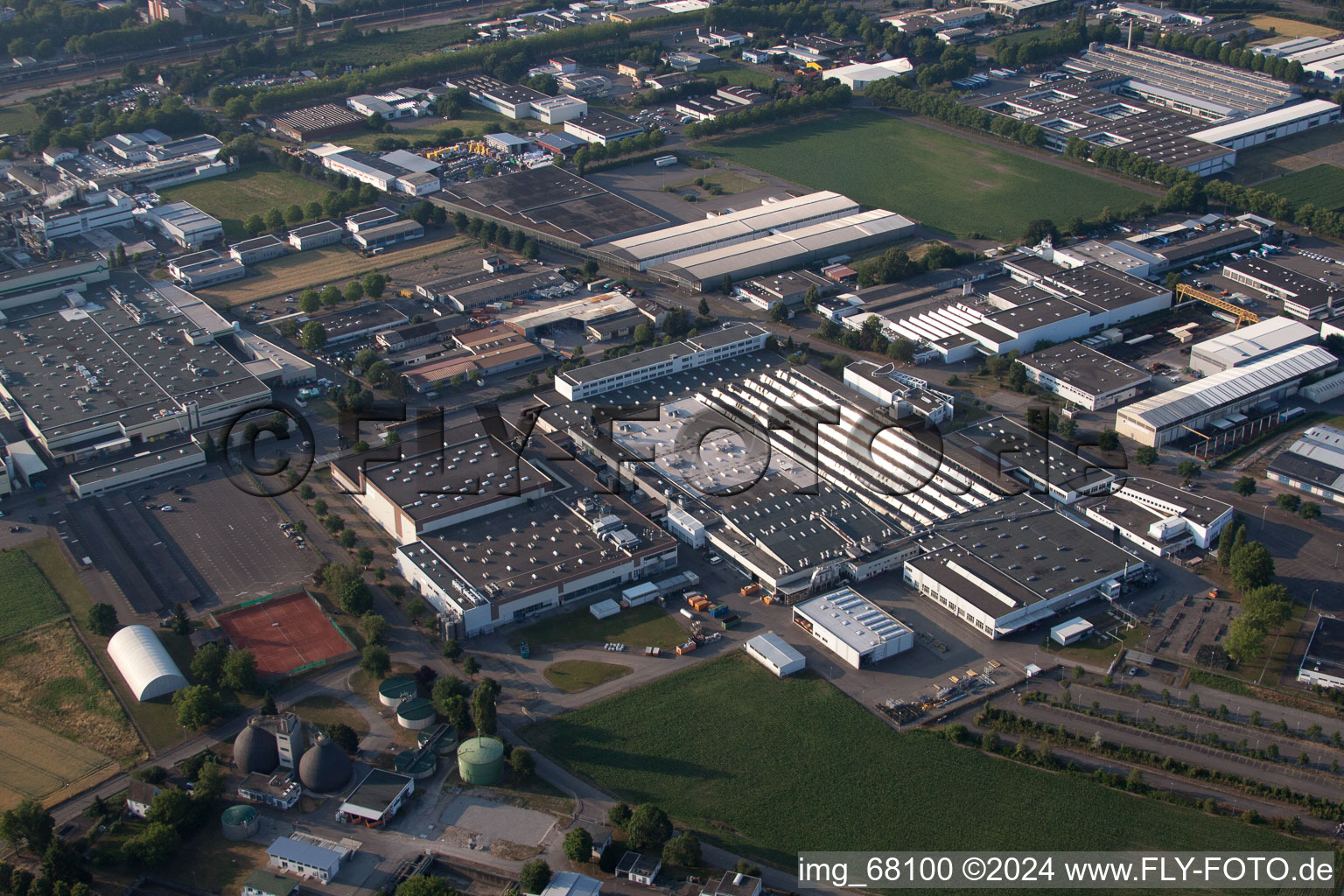 Industrial and commercial area Carl Benz Strasse hier Grohe AG in Lahr/Schwarzwald in the state Baden-Wurttemberg, Germany