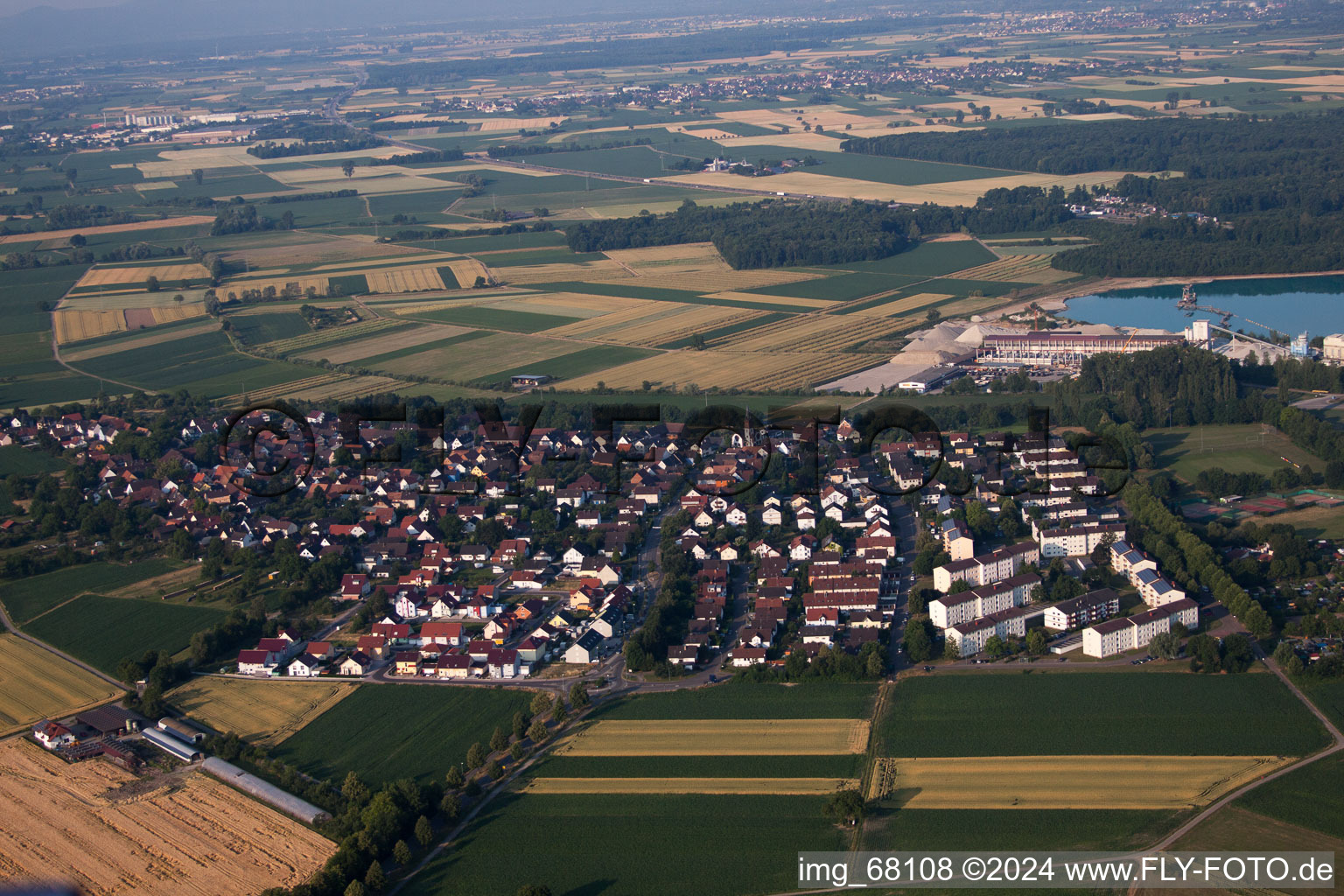 Village view in the district Kippenheimweiler in Lahr in the state Baden-Wuerttemberg, Germany