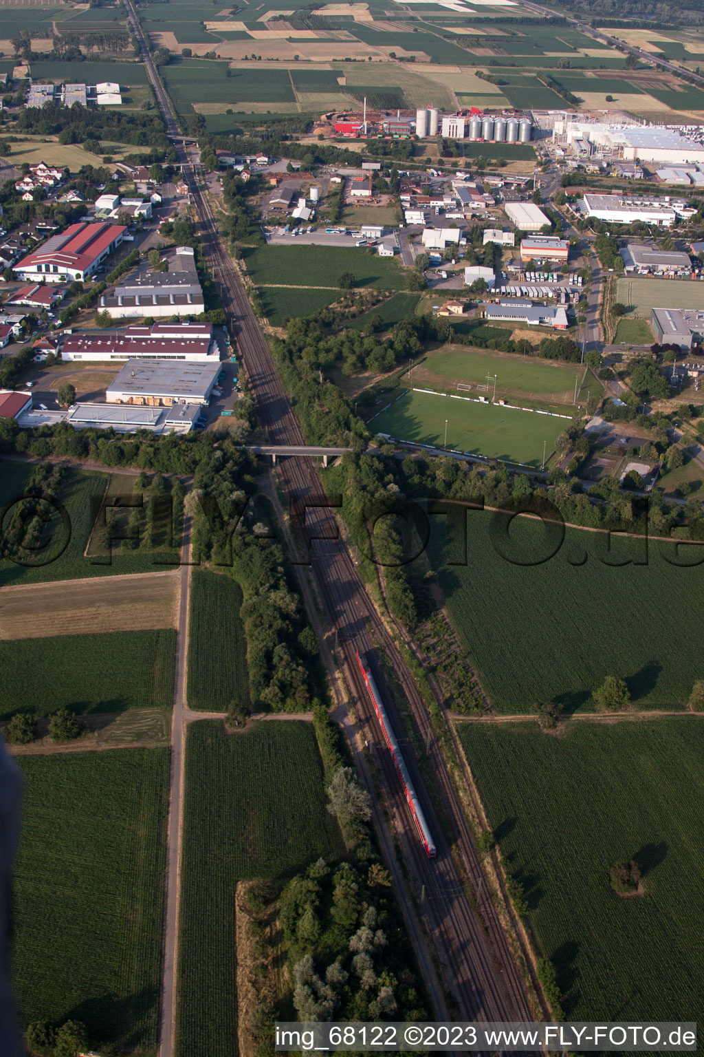 Aerial view of Orschweier in the state Baden-Wuerttemberg, Germany