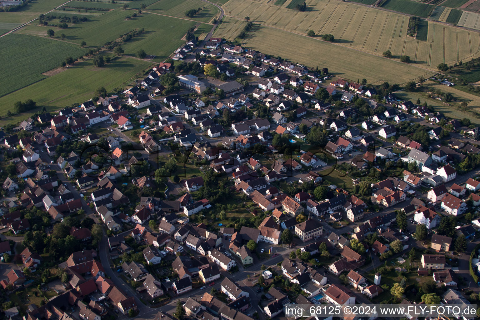 Oblique view of Orschweier in the state Baden-Wuerttemberg, Germany