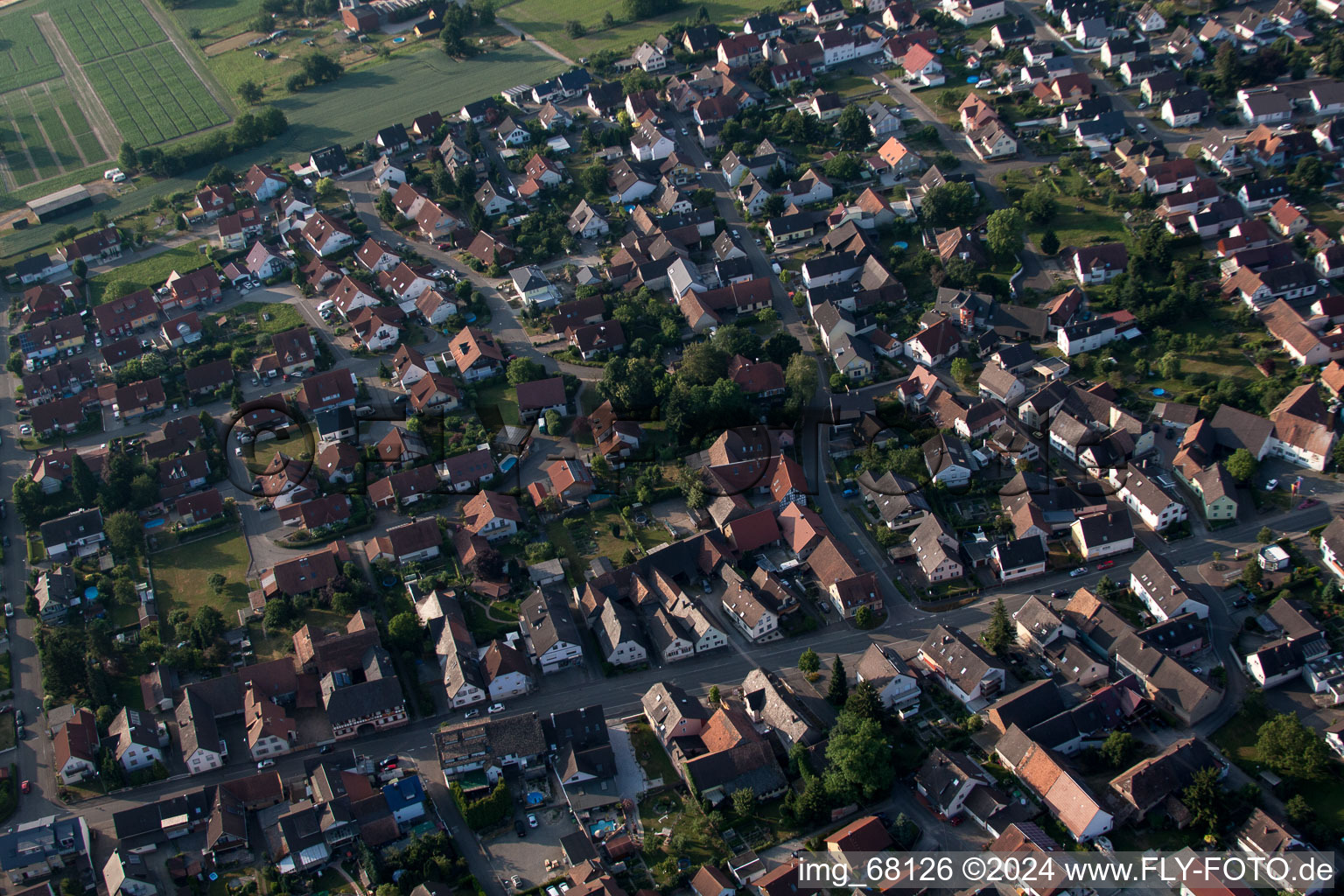 Orschweier in the state Baden-Wuerttemberg, Germany from above