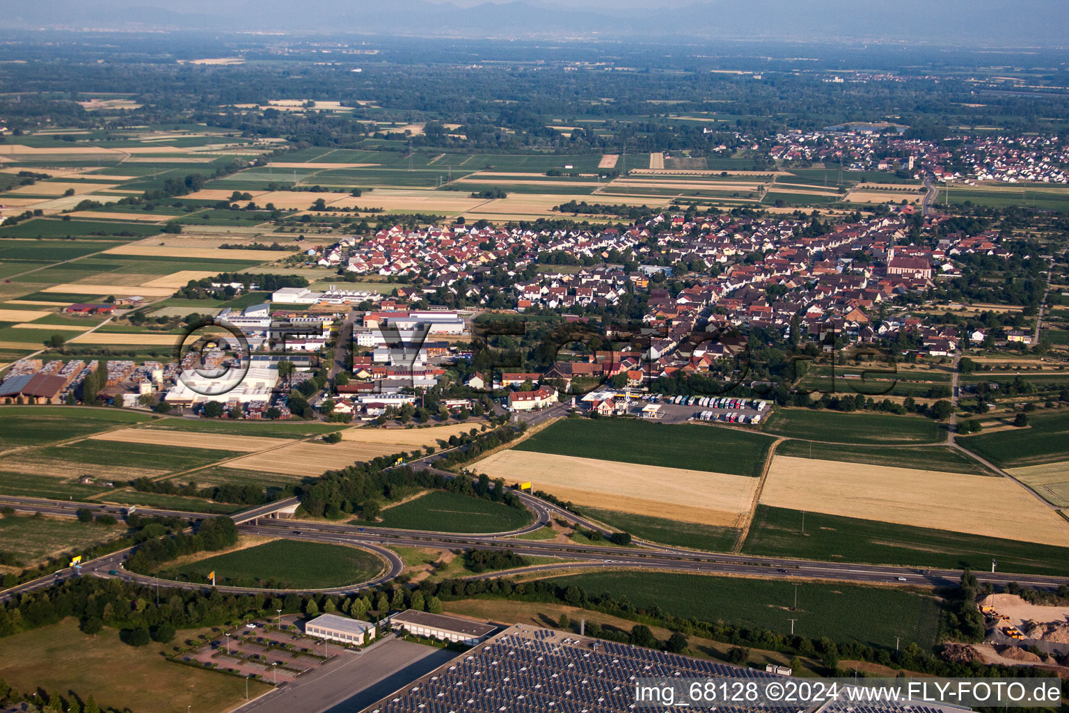 Orschweier in the state Baden-Wuerttemberg, Germany out of the air