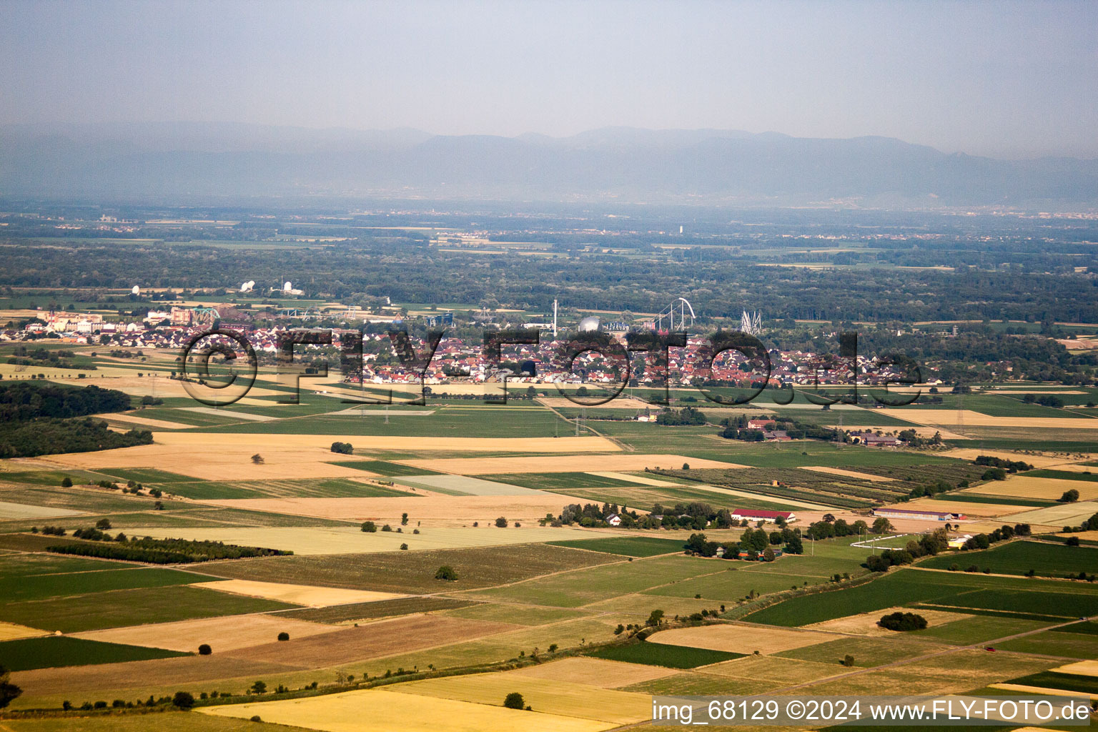 Orschweier in the state Baden-Wuerttemberg, Germany seen from above