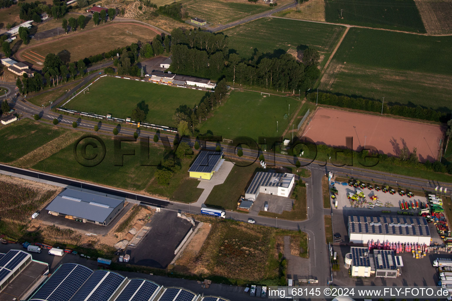 Aerial photograpy of Herbolzheim in the state Baden-Wuerttemberg, Germany