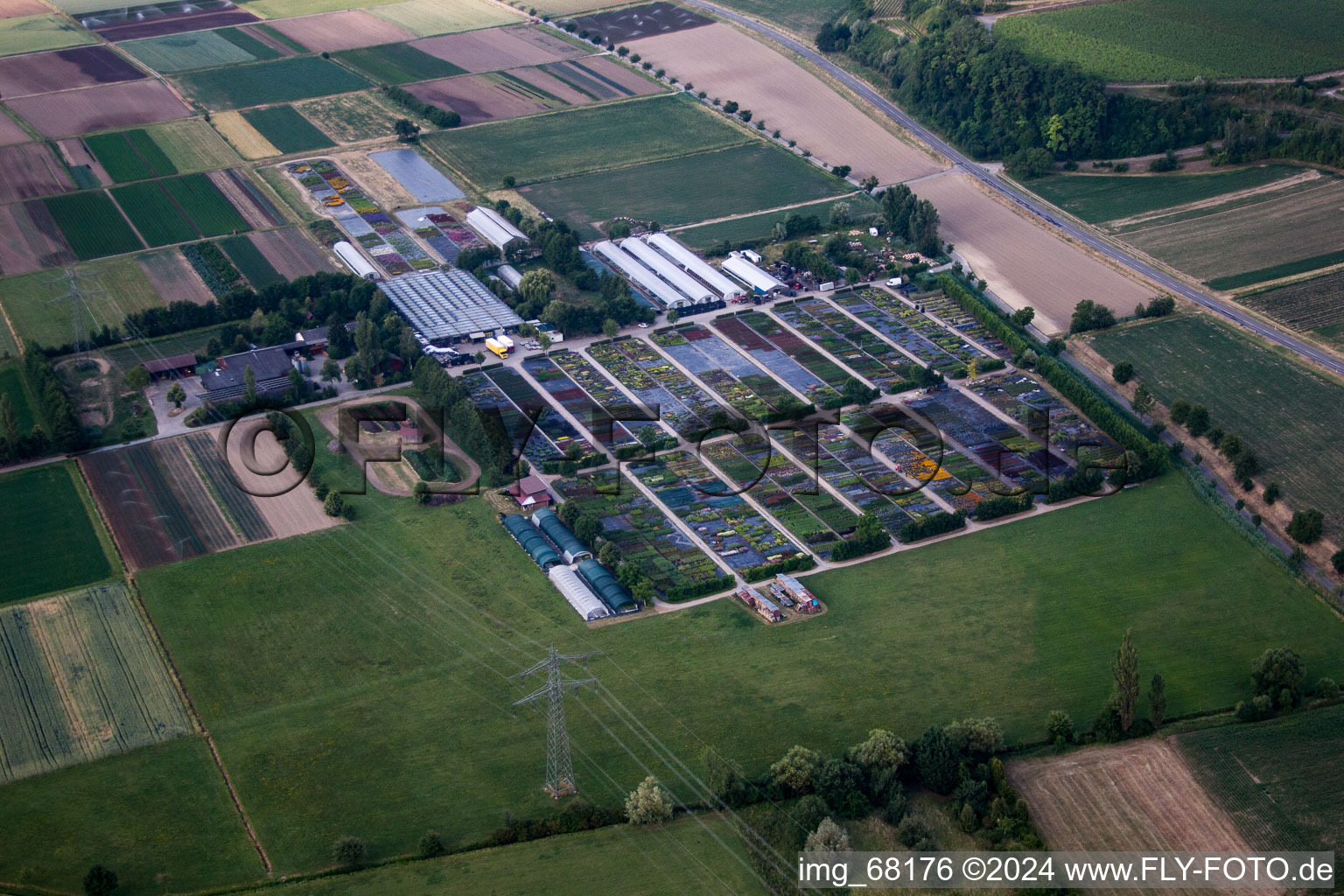 Bahlingen am Kaiserstuhl in the state Baden-Wuerttemberg, Germany out of the air