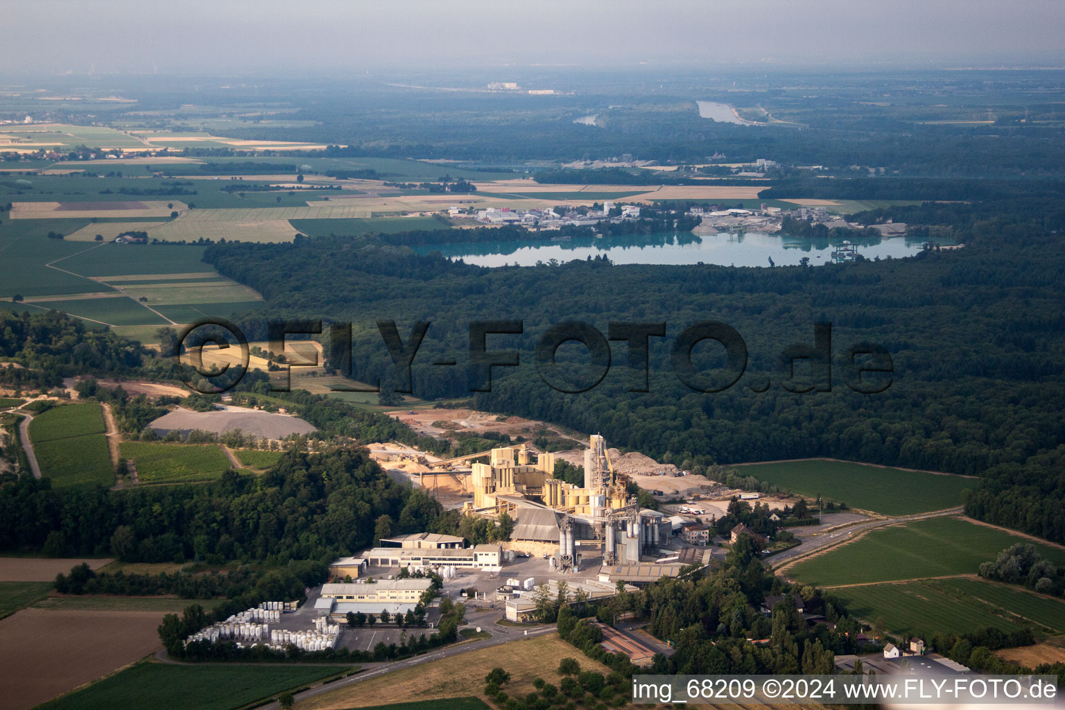 Oblique view of Merdingen in the state Baden-Wuerttemberg, Germany