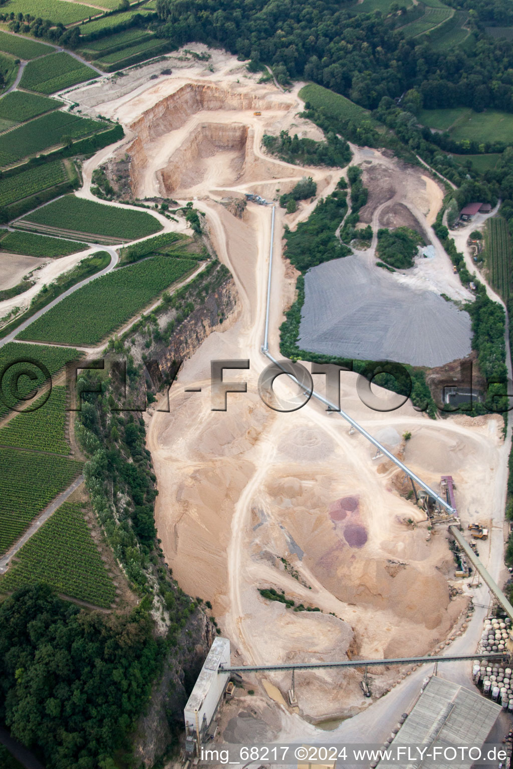 Merdingen in the state Baden-Wuerttemberg, Germany from the plane