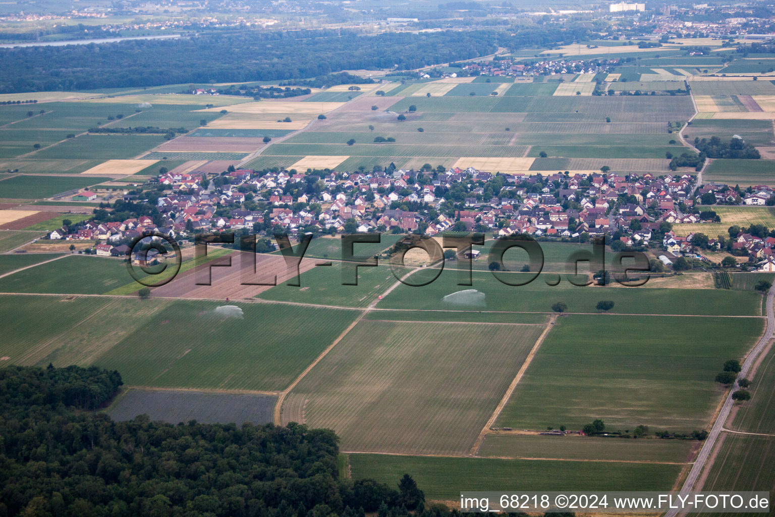 Bird's eye view of Merdingen in the state Baden-Wuerttemberg, Germany