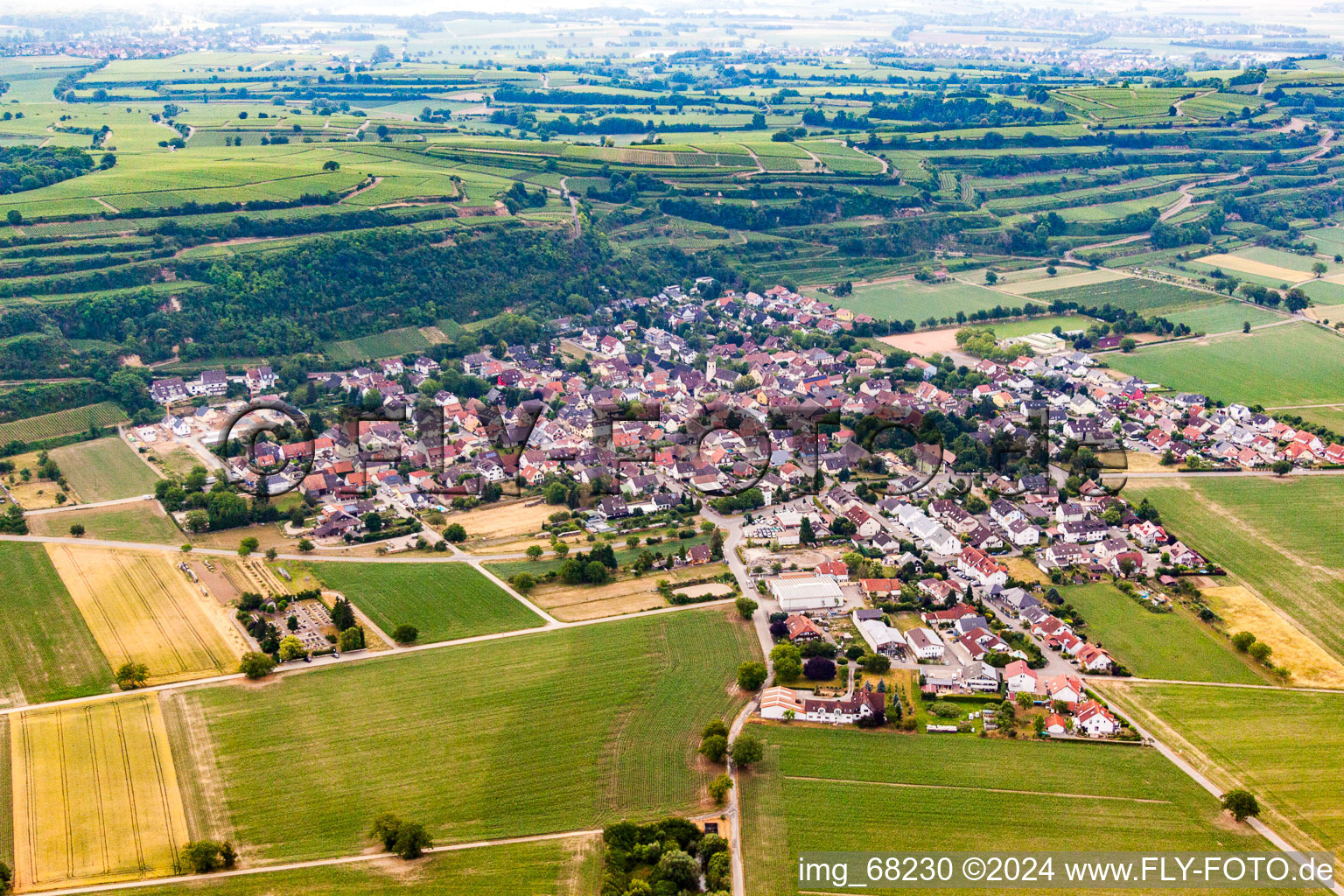 Village view in the district Niederrimsingen in Breisach am Rhein in the state Baden-Wuerttemberg, Germany