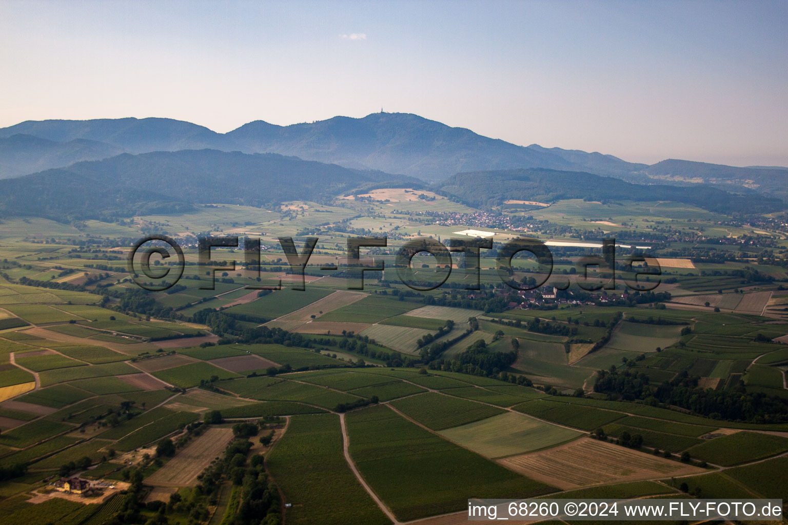 Aerial photograpy of Heitersheim in the state Baden-Wuerttemberg, Germany