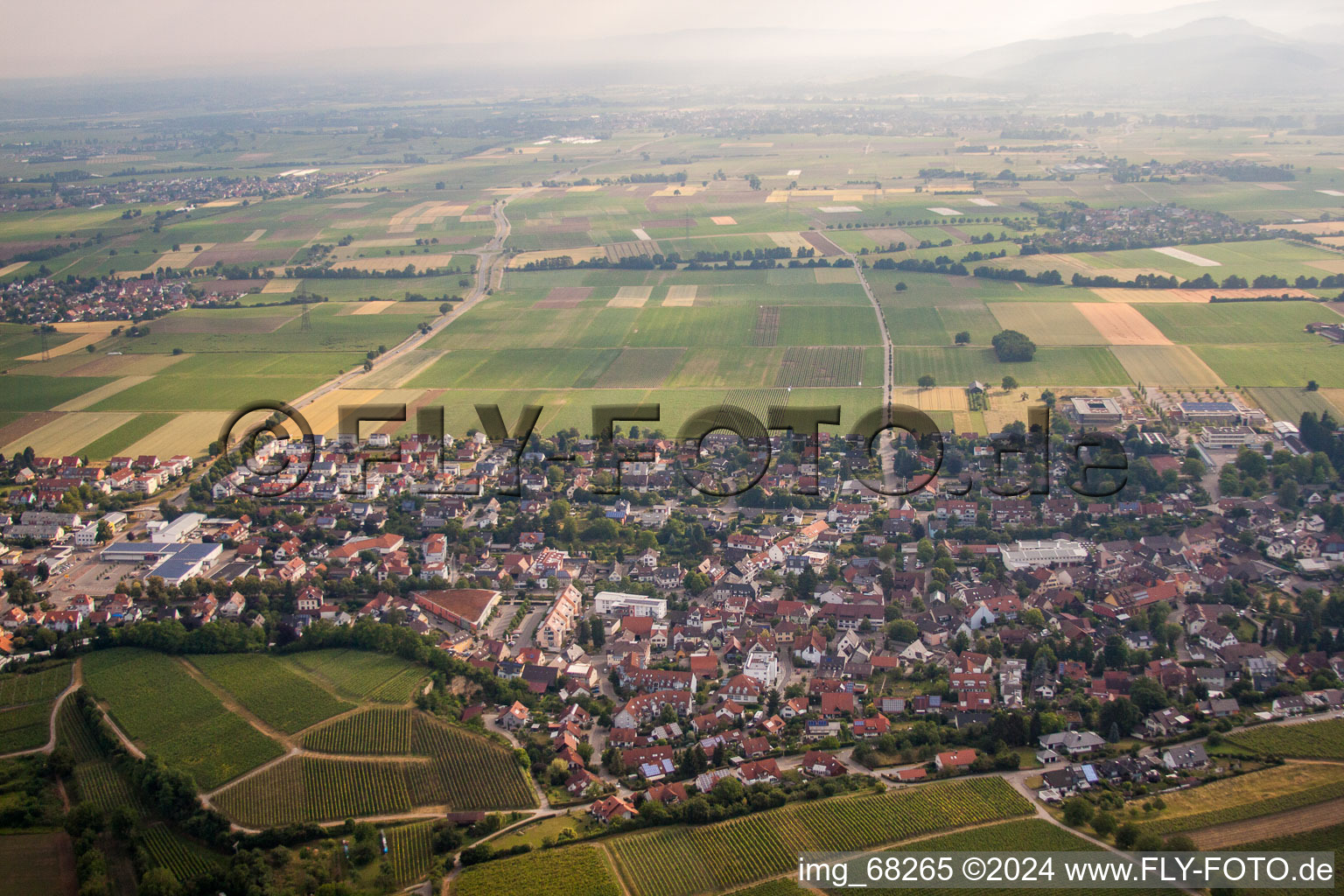 Heitersheim in the state Baden-Wuerttemberg, Germany out of the air