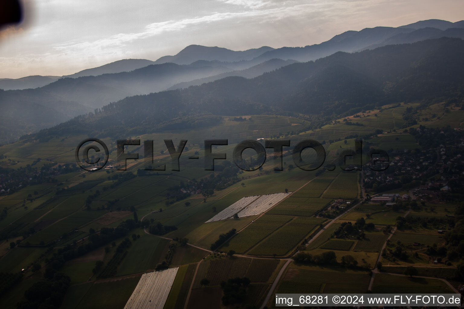 Aerial photograpy of Britzingen in the state Baden-Wuerttemberg, Germany