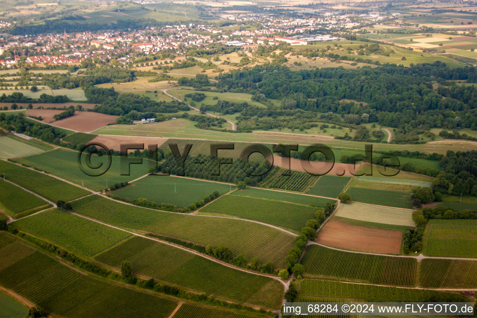 Gliding airfield in Müllheim in the state Baden-Wuerttemberg, Germany