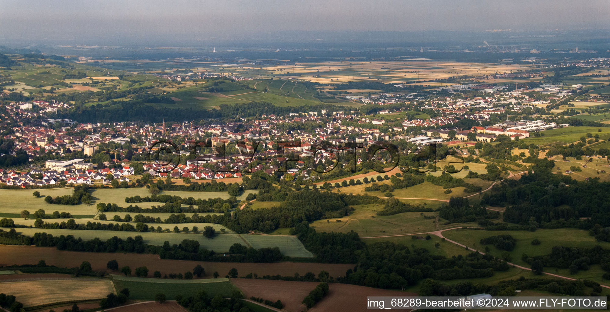 From the north in Müllheim in the state Baden-Wuerttemberg, Germany