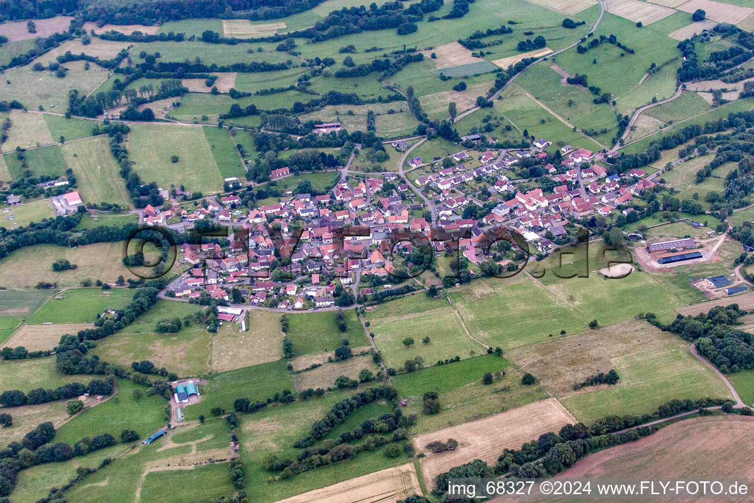 From the north in the district Burkhards in Schotten in the state Hesse, Germany