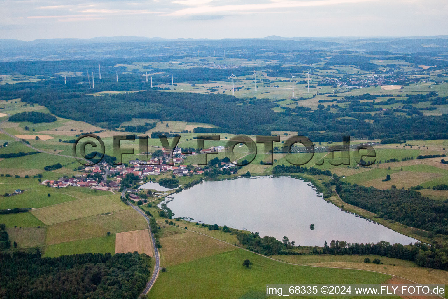 Ober-Mooser Lake in the district Ober-Moos in Freiensteinau in the state Hesse, Germany