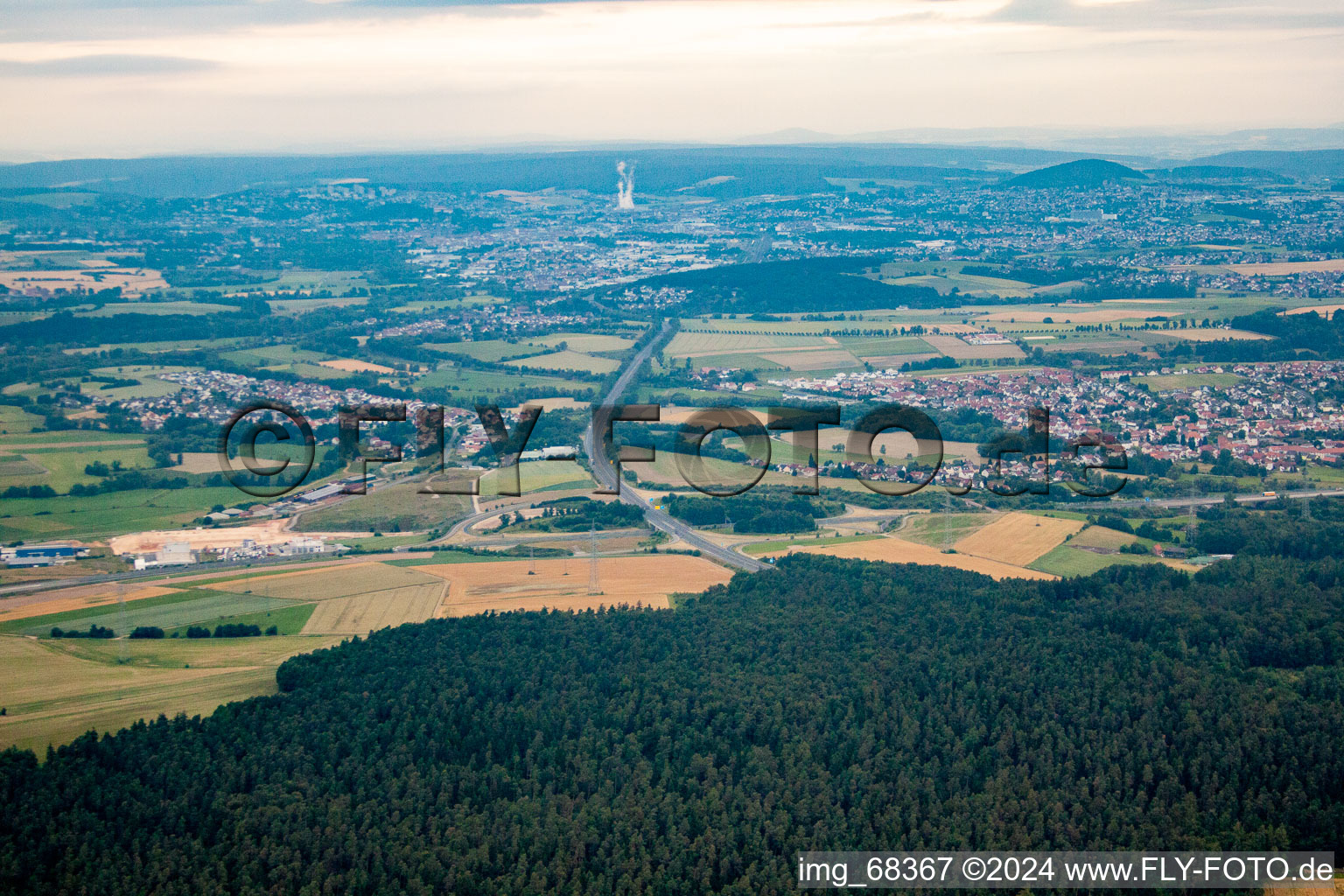 A66 Fulda-South B27 in the district Löschenrod in Eichenzell in the state Hesse, Germany