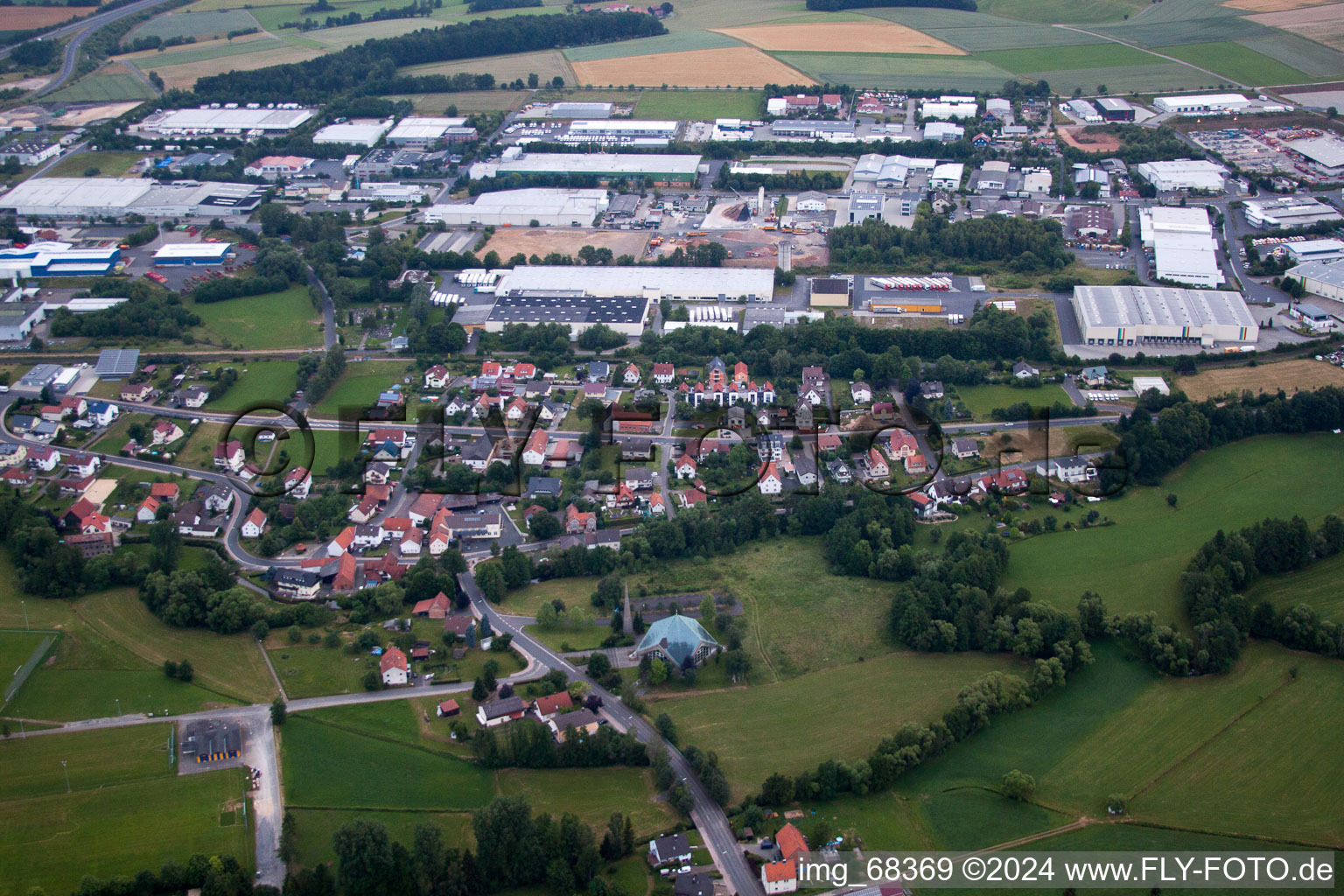 Church of the Holy Cross in the district Welkers in Eichenzell in the state Hesse, Germany