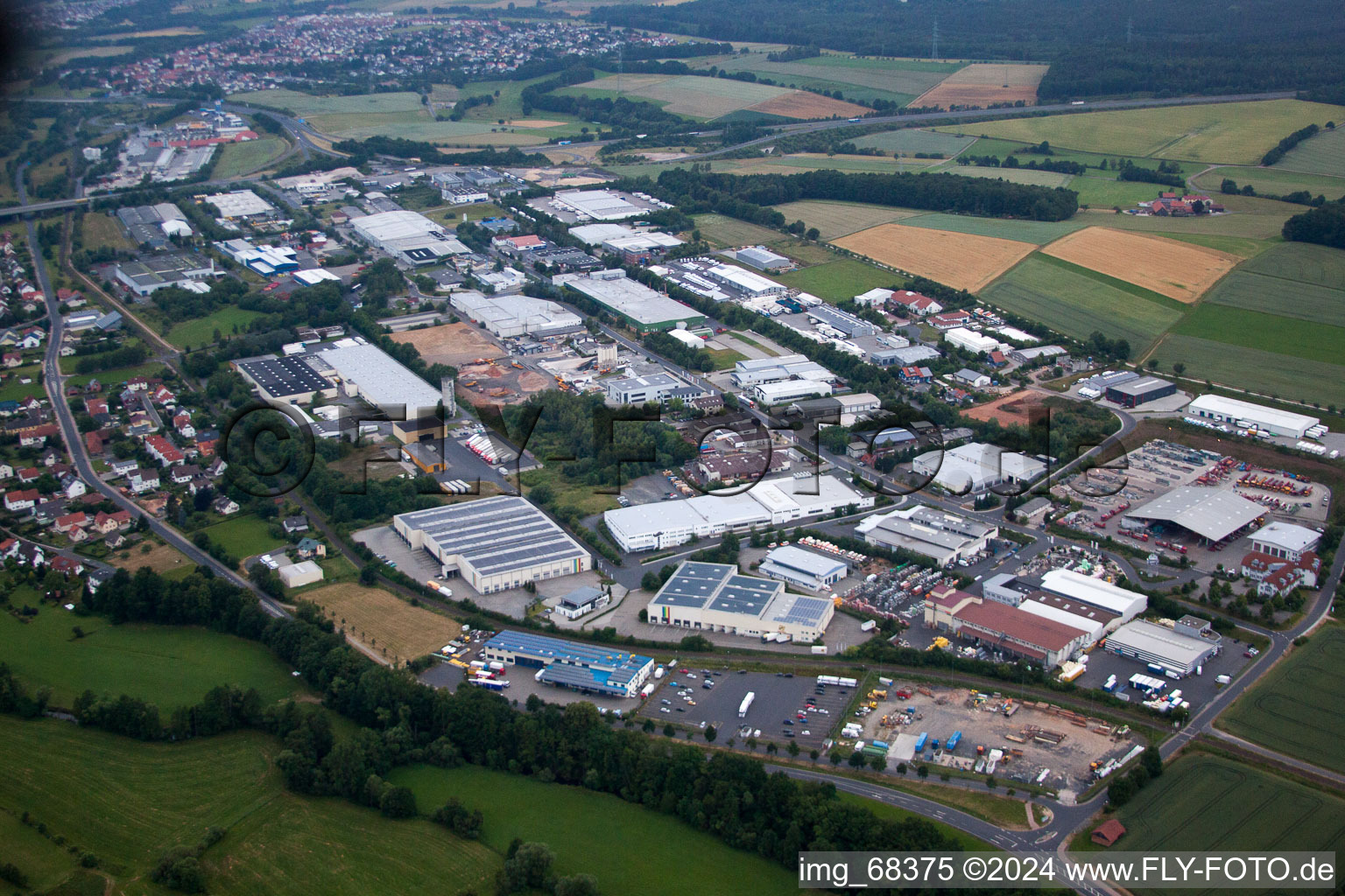 Industrial area in the district Welkers in Eichenzell in the state Hesse, Germany