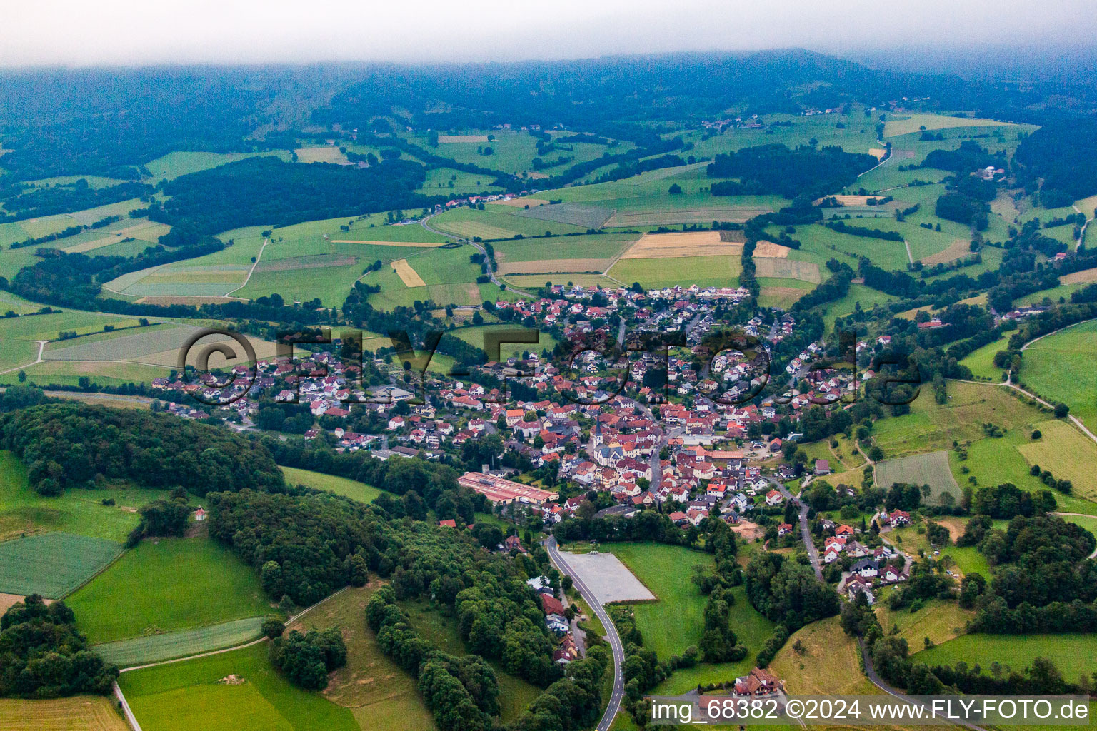 From the west in Poppenhausen in the state Hesse, Germany