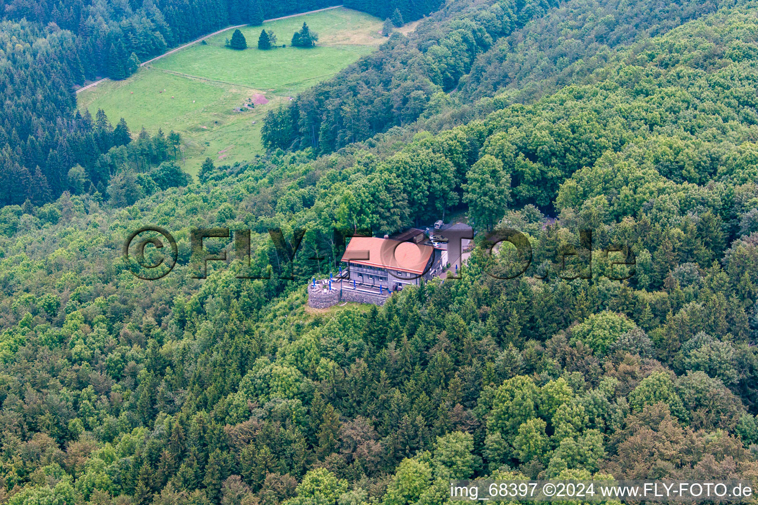 Enzianhütte Rhön in the district Dietges in Hilders in the state Hesse, Germany