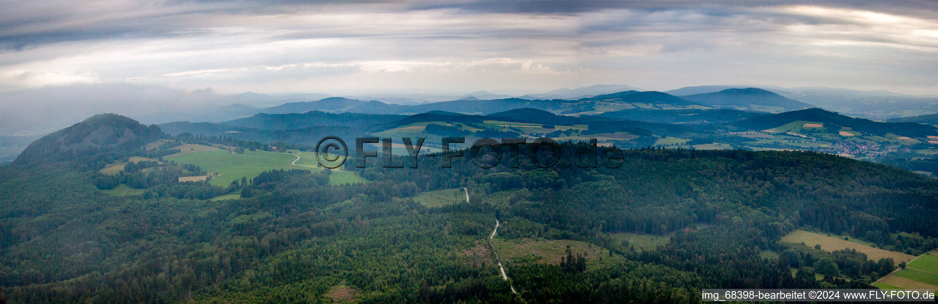 Forest and mountain scenery in Poppenhausen (Wasserkuppe) in the state Hesse, Germany