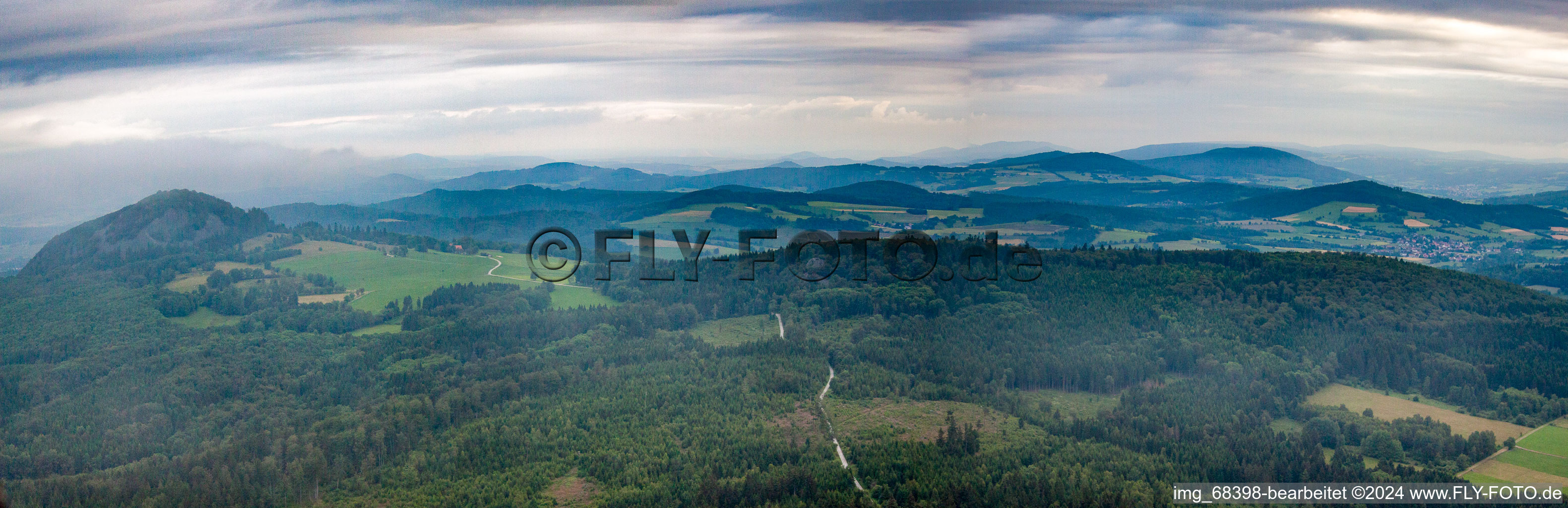 Forest and mountain scenery in Poppenhausen (Wasserkuppe) in the state Hesse, Germany