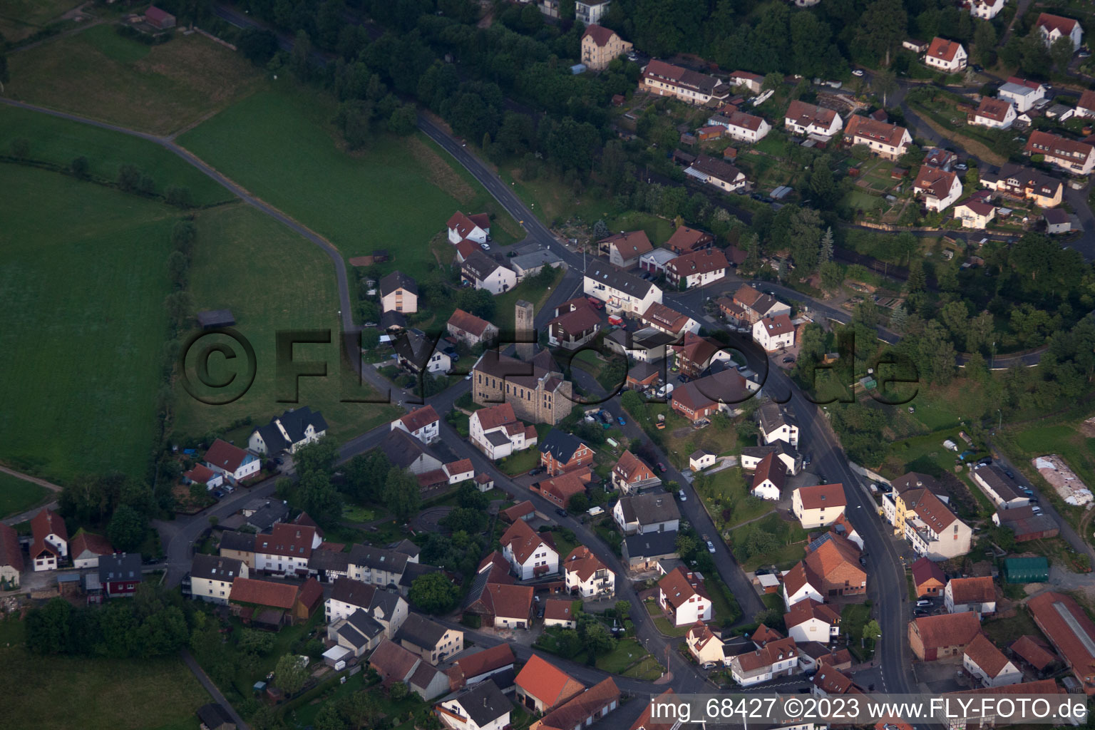 Aerial photograpy of Steinhaus in the state Hesse, Germany
