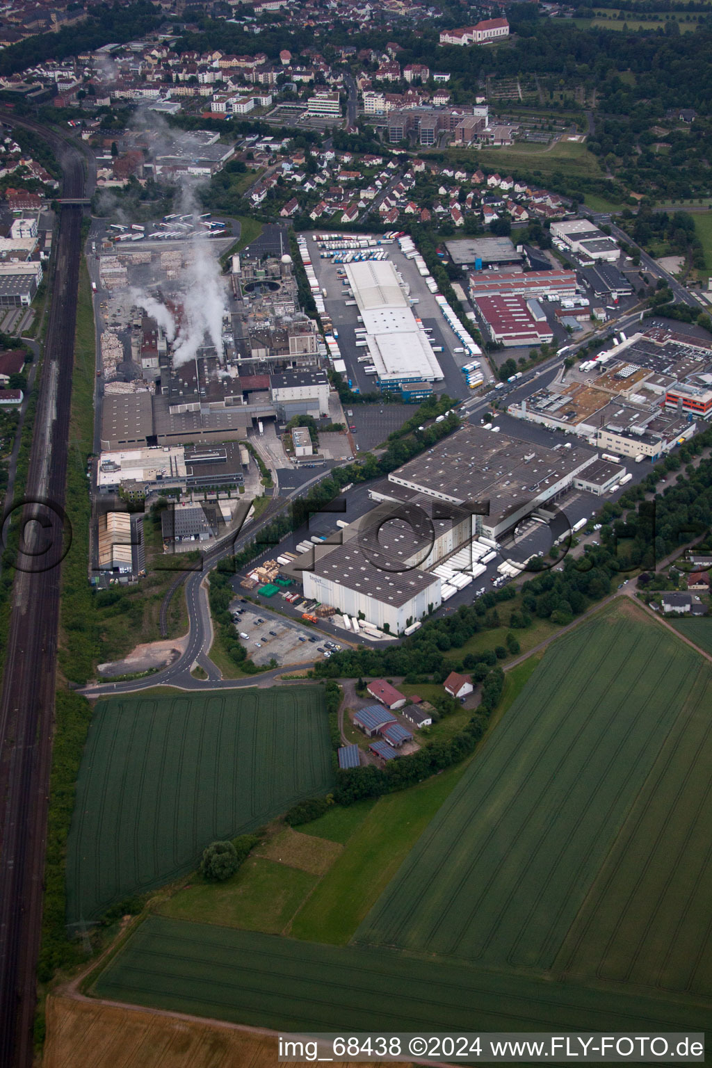 Aerial photograpy of From the north in Fulda in the state Hesse, Germany